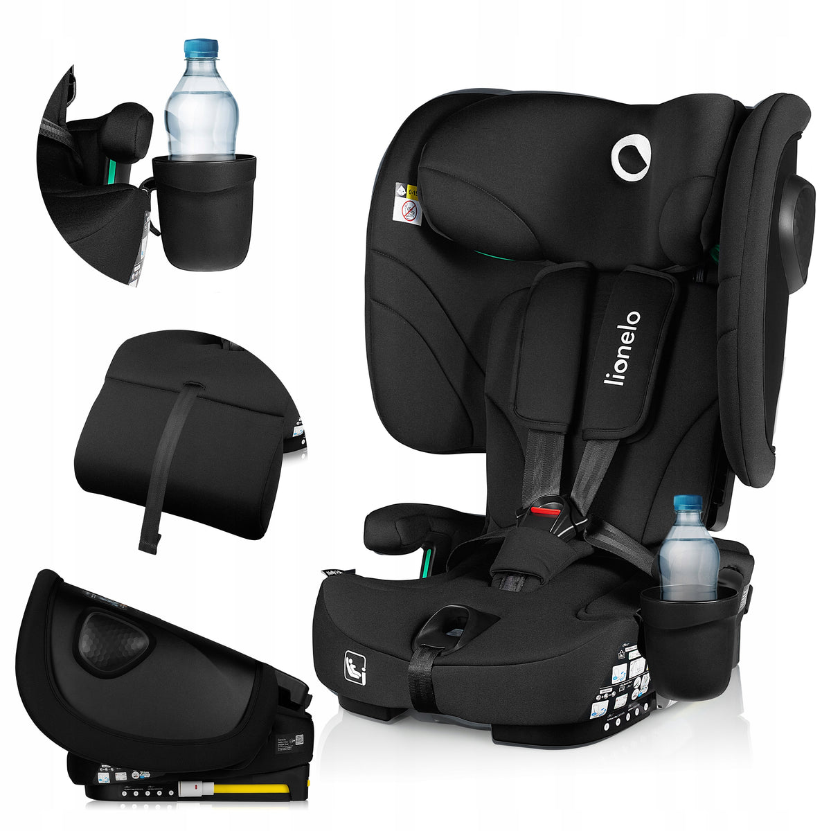 Car seat Lionelo Nelly ISOFIX 9-36 kg Black Carbon 76-150 cm