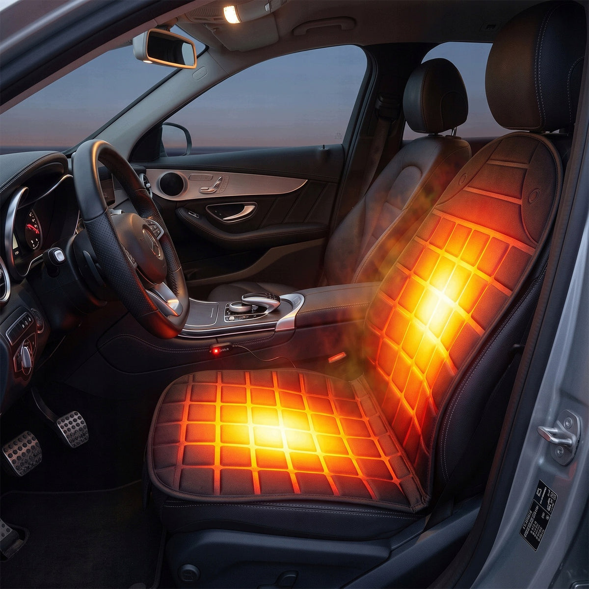 Car seat heater 12V heating mat black 49x42x54 cm Brand no brand