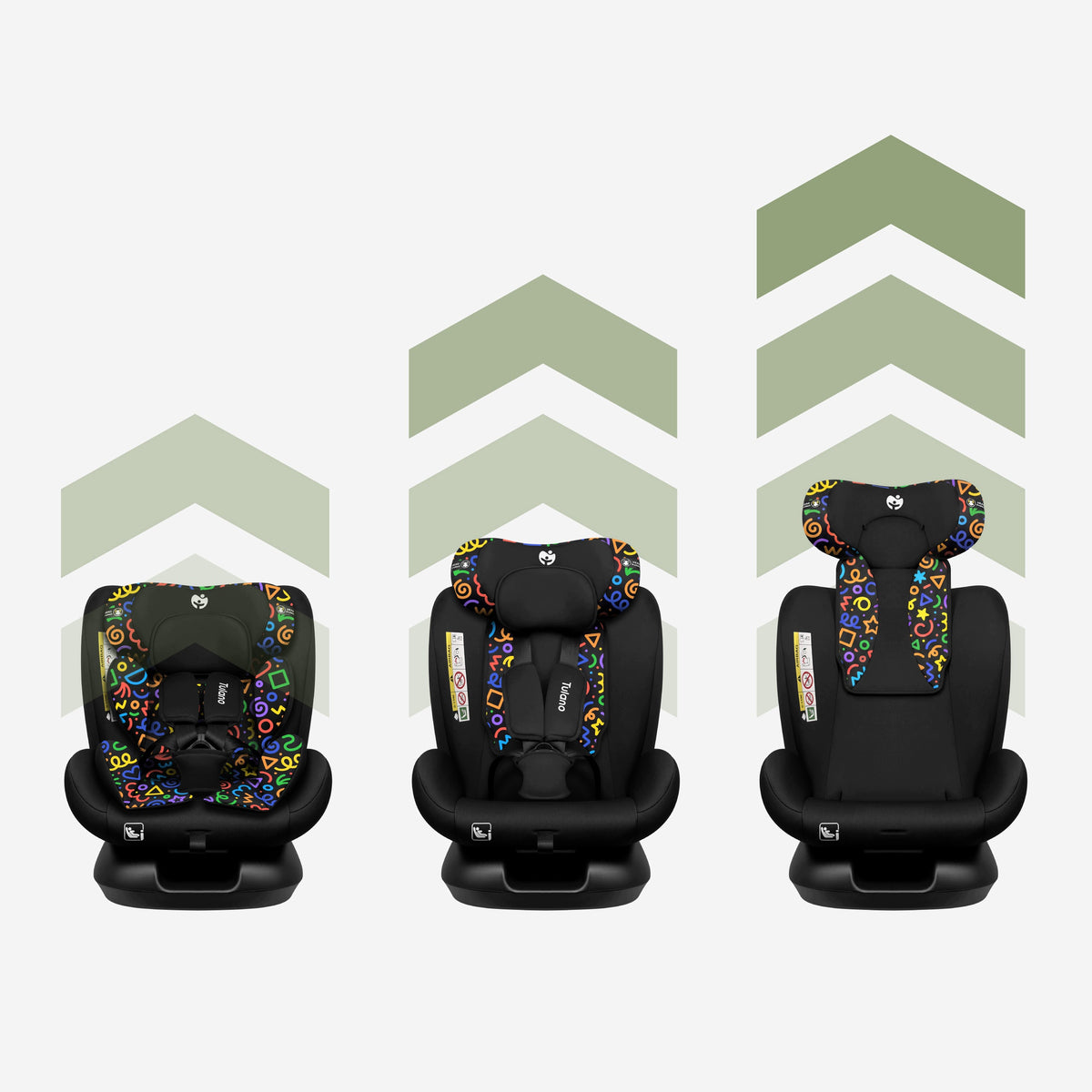 Car seat i-Size Tulano FOR CHILDREN 40-150CM 0-36kg + WINDOW COVERS Packaging status original
