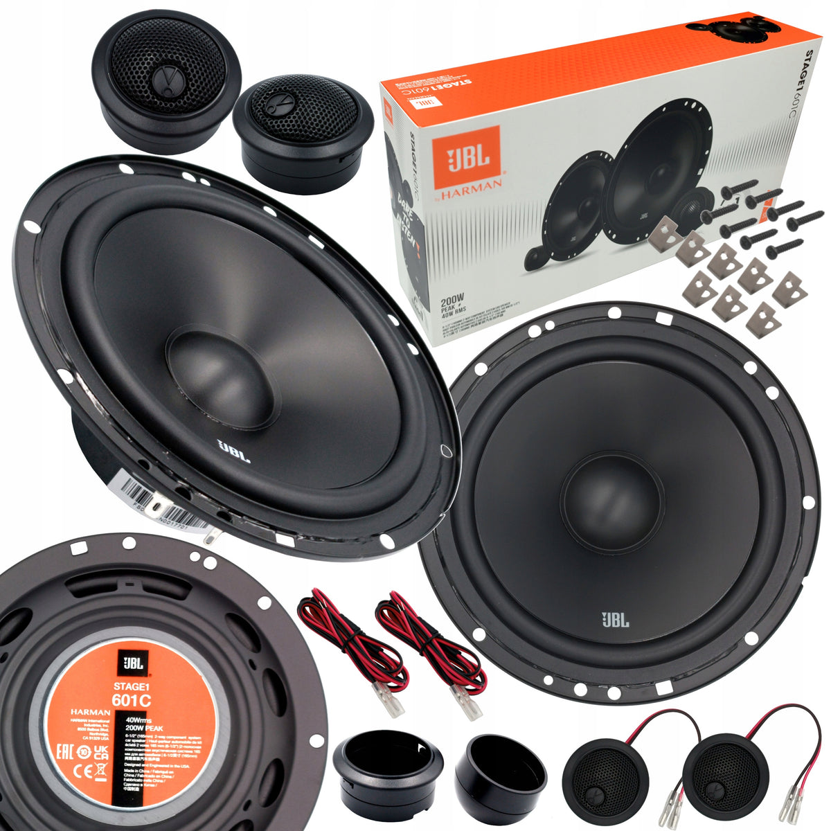 Car speakers JBL STAGE1 601C 16,5 cm 200W BASS + TWEETER
