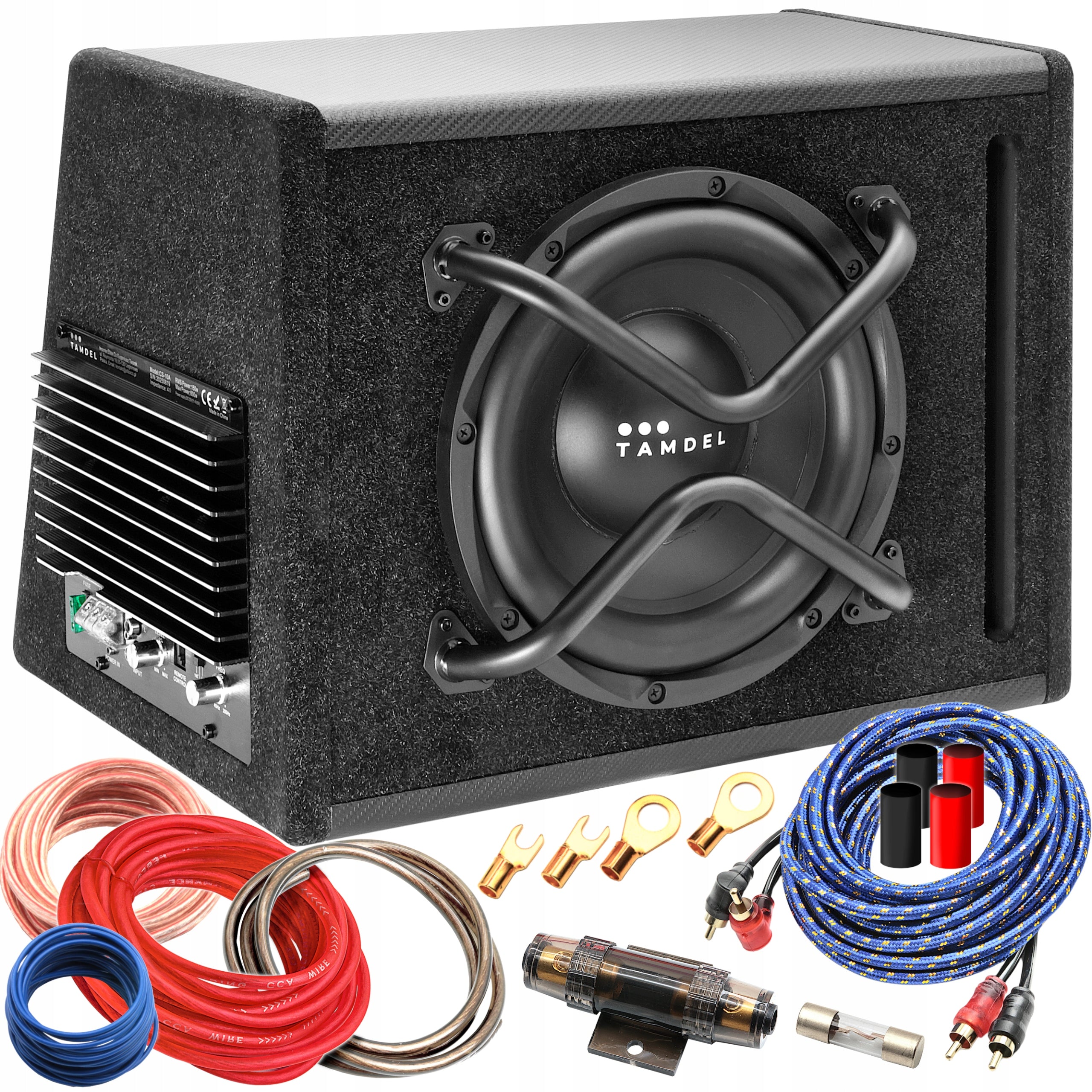 Car subwoofer 10" active – TAMDEL CS-10A 150W RMS bass reflex
