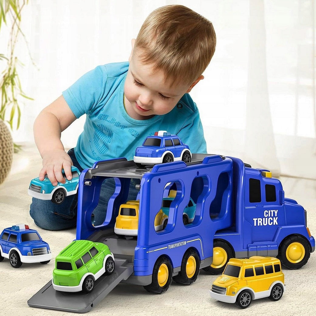 Car tow truck garage set with slide 6 cars light sound EAN (GTIN) 5904161366508