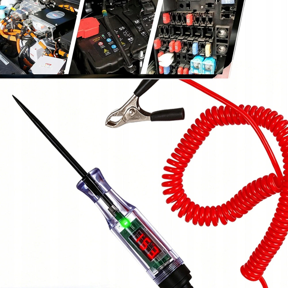 Car voltage tester 3/6/12/24V/48V/70V with LCD display