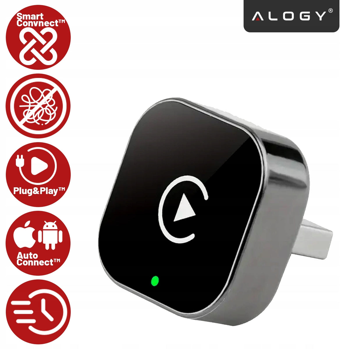CarPlay Adapter Wireless Bluetooth USB Transmitter iPhone Android Auto Manufacturer code Bezprzewodowy CarPlay Adapter 79697