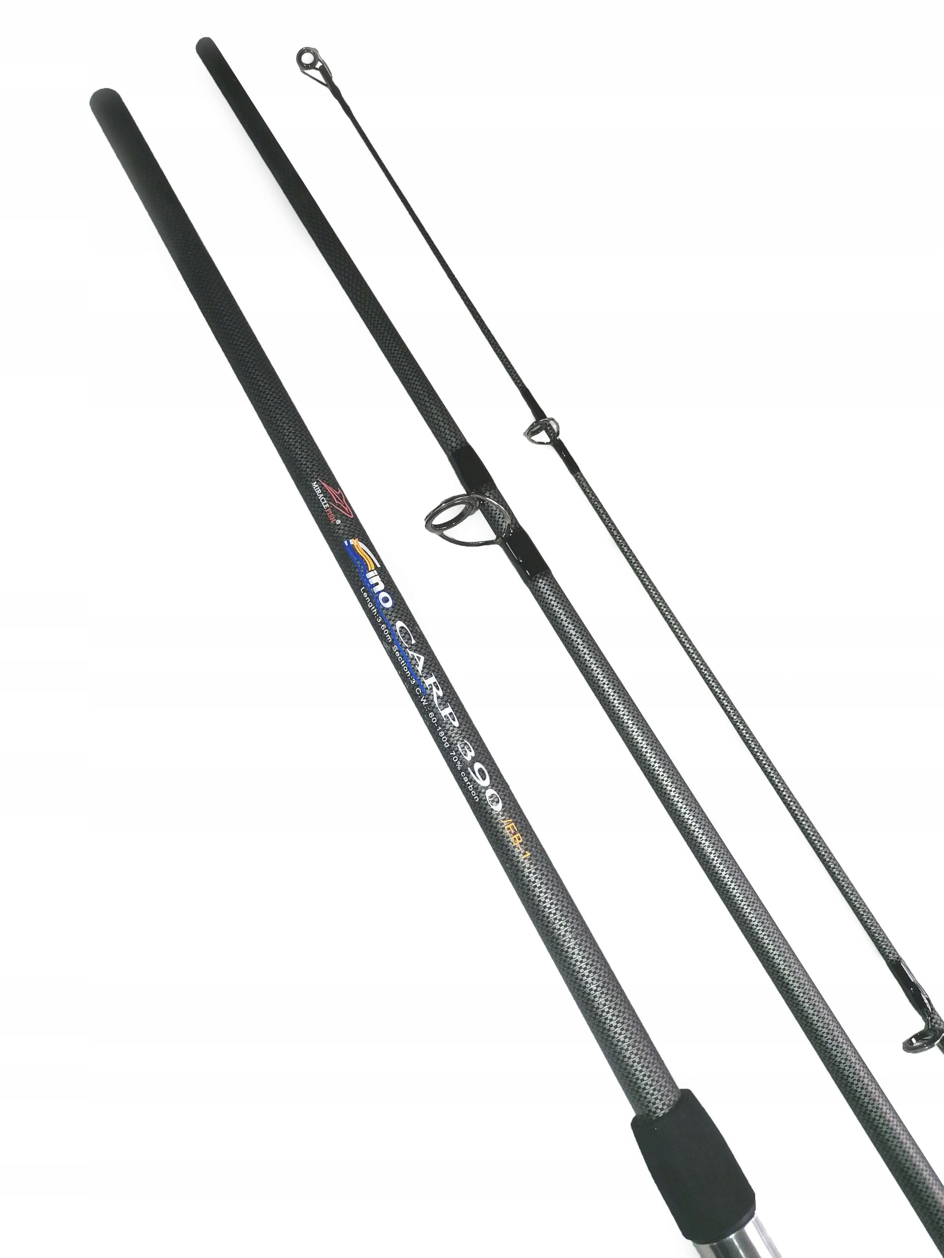 Carbon Carp Fishing Rod 3,9 cw.60-180g 3 component Manufacturer code FHWK3SS390