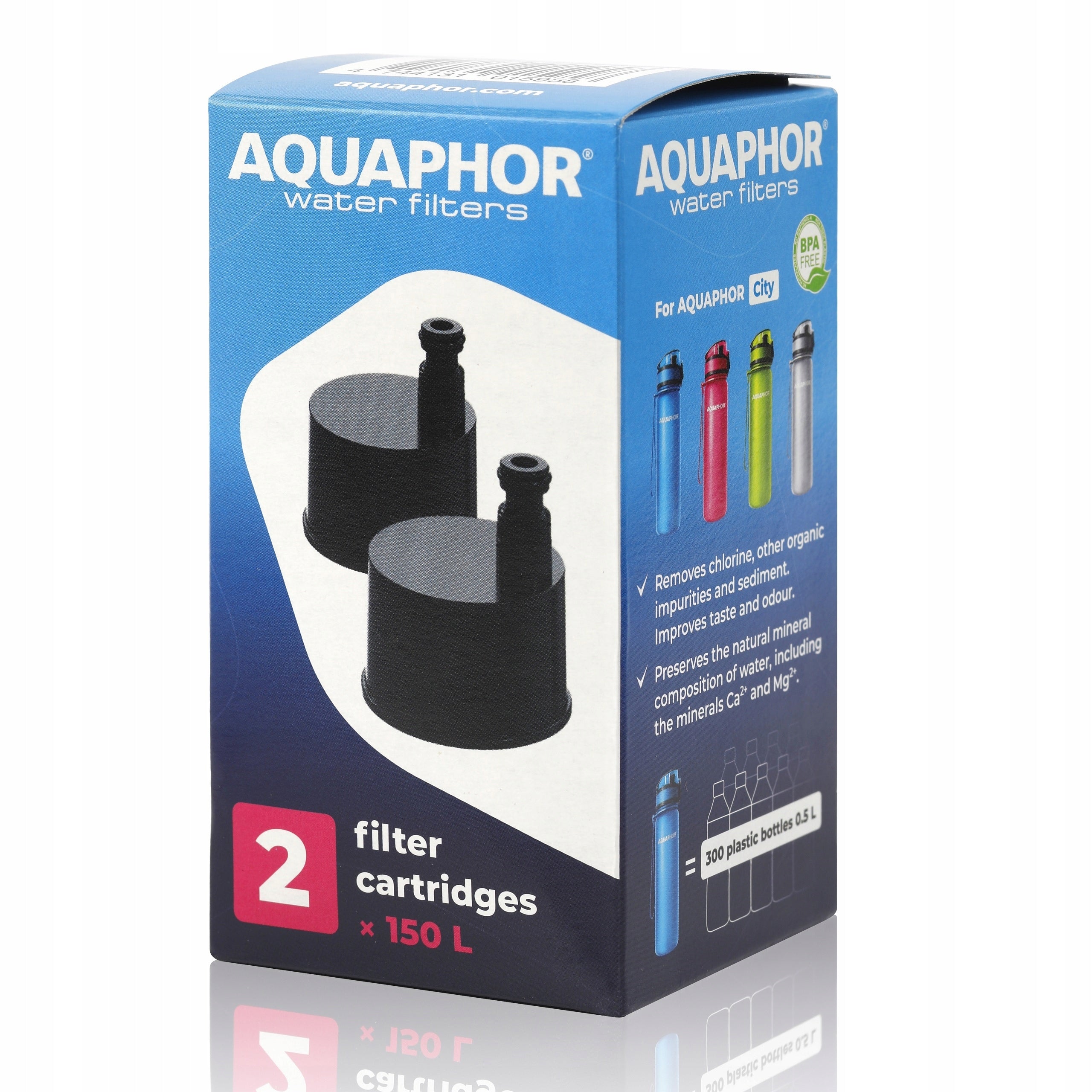 Carbon Filter Water Cartridge for Bottle AQUAPHOR CITY set of 6 Manufacturer code 121132457