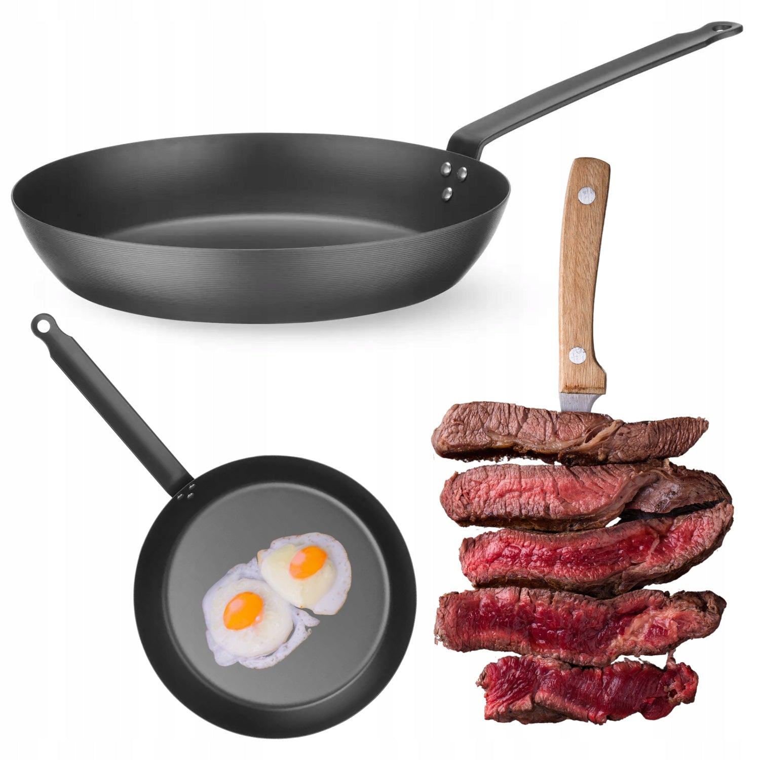 Carbon Steel Pan 28cm HENDI Carbon NONSTICK Induction