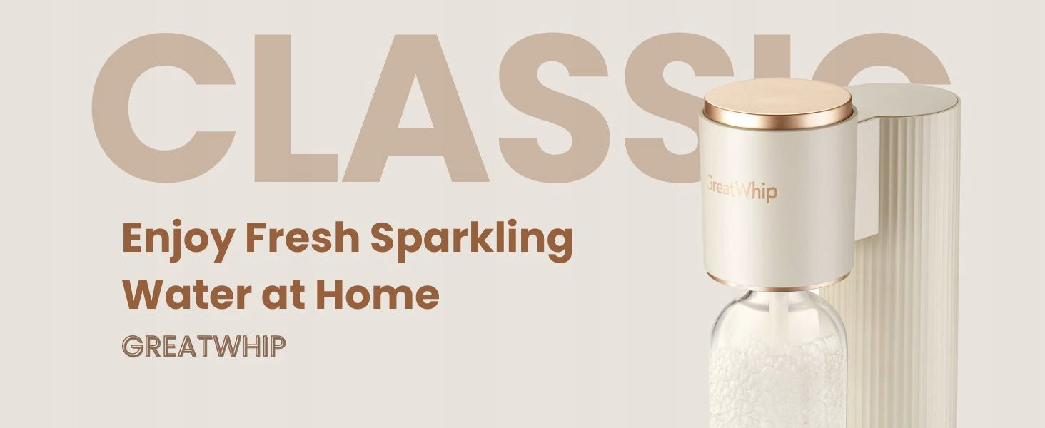 Carbonated water machine, GREATWHIP, SODA MAKER CLASSIC , cream Manufacturer code Greatwhip Soda Maker Classic