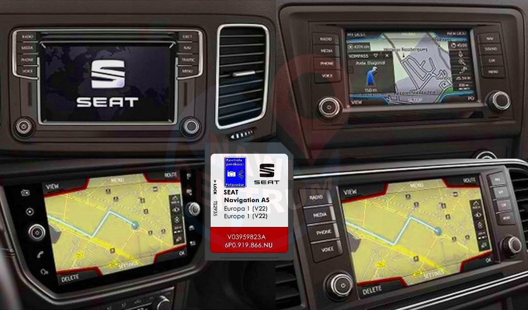 Card Map Europe 2027 Radar SEAT Alhambra Arona Ateca Ibiza Leon Tarraco