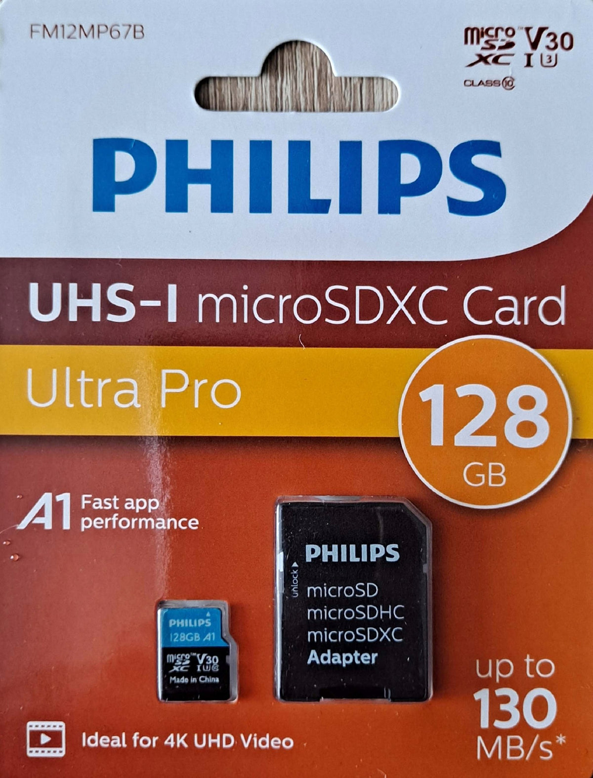 Card Philips Ultra Pro 128GB 130 MB/s microSDXC FM12MP67B