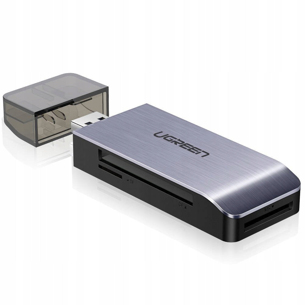 Card reader UGREEN CM180 USB 4in1 SD/ microSD/ CF/ MS (silver) Ugreen Manufacturer Ugreen