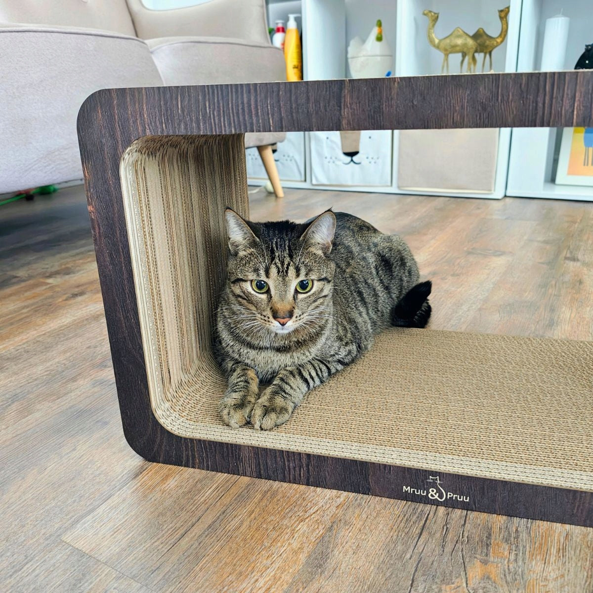 Cardboard scratcher for cat Mruu&Pruu Resect brown XXL Manufacturer code 5907274330015