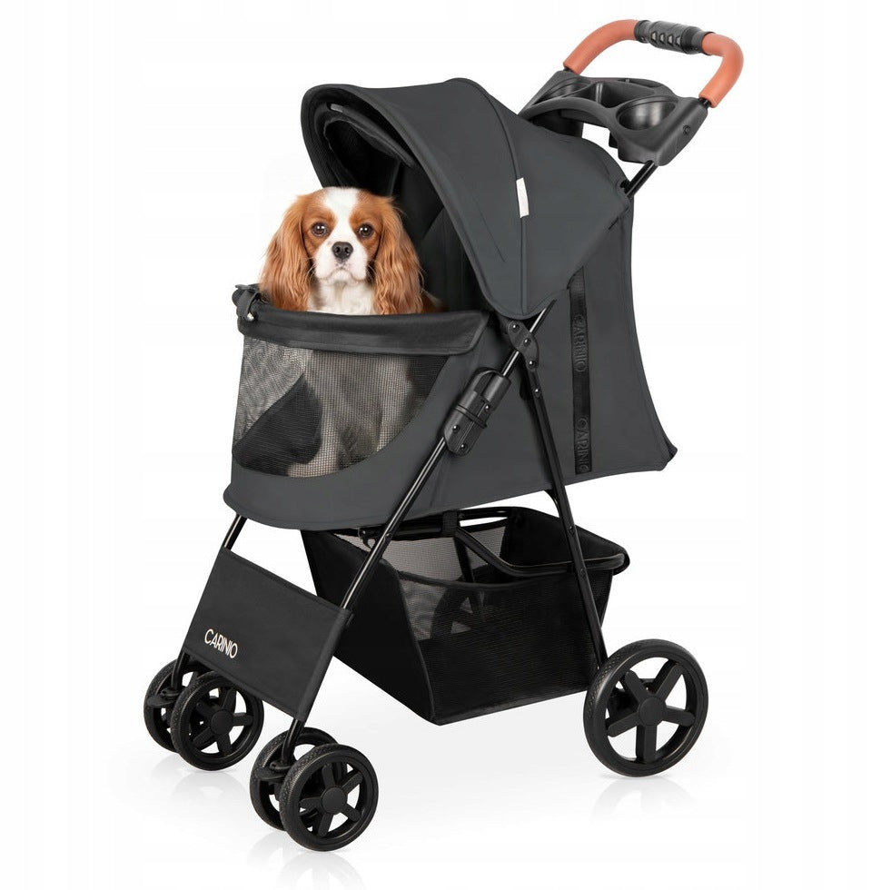 Carinio Finu dog stroller weighing up to 15 kg foldable / Storm
