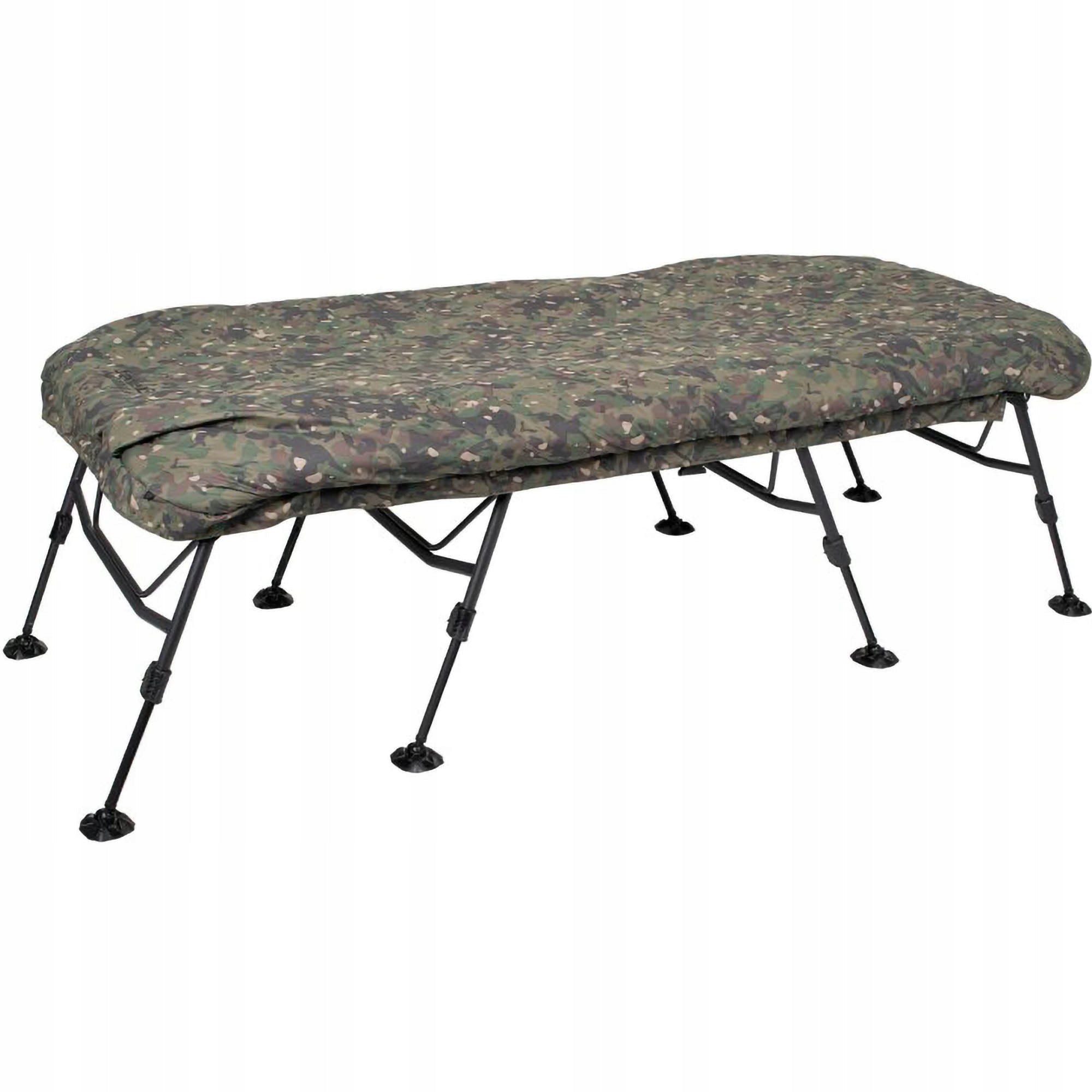 Carp Fishing Bed Trakker RLX 8 Wide Camo Bed System Brand Trakker