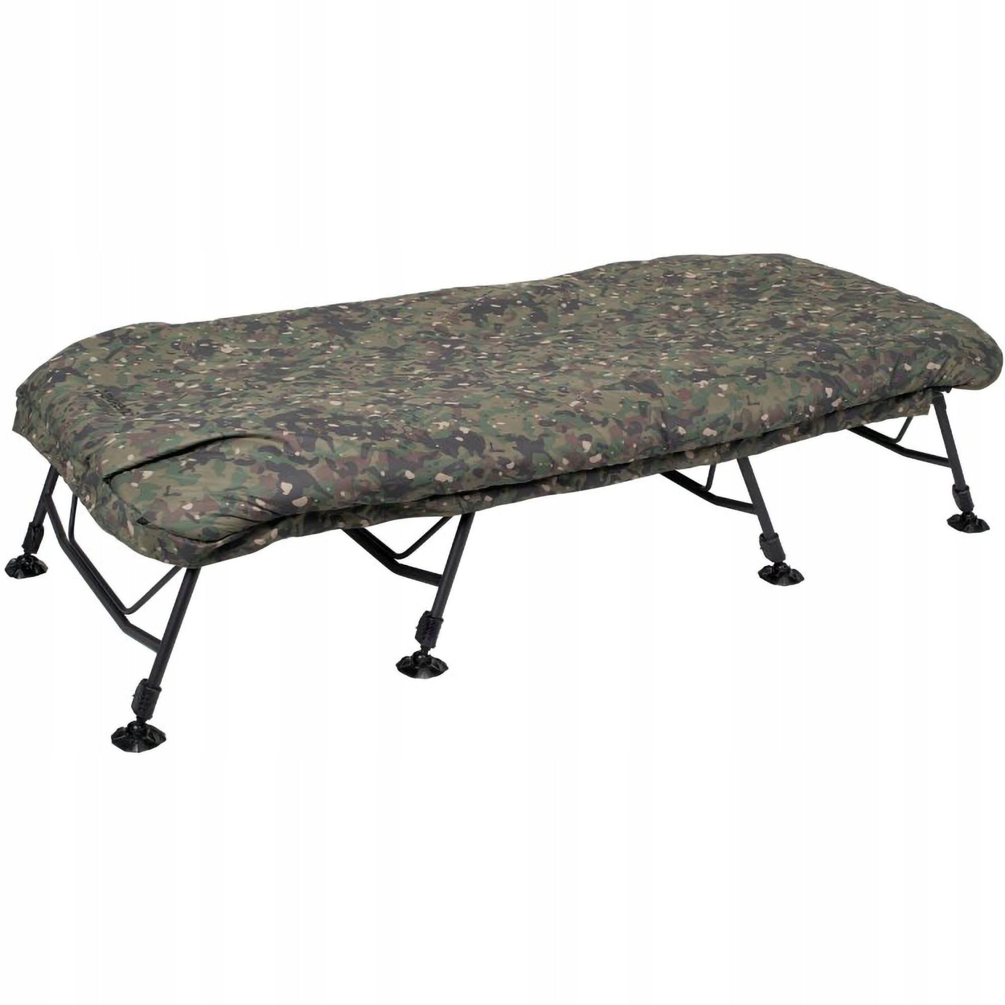 Carp Fishing Bed Trakker RLX 8 Wide Camo Bed System