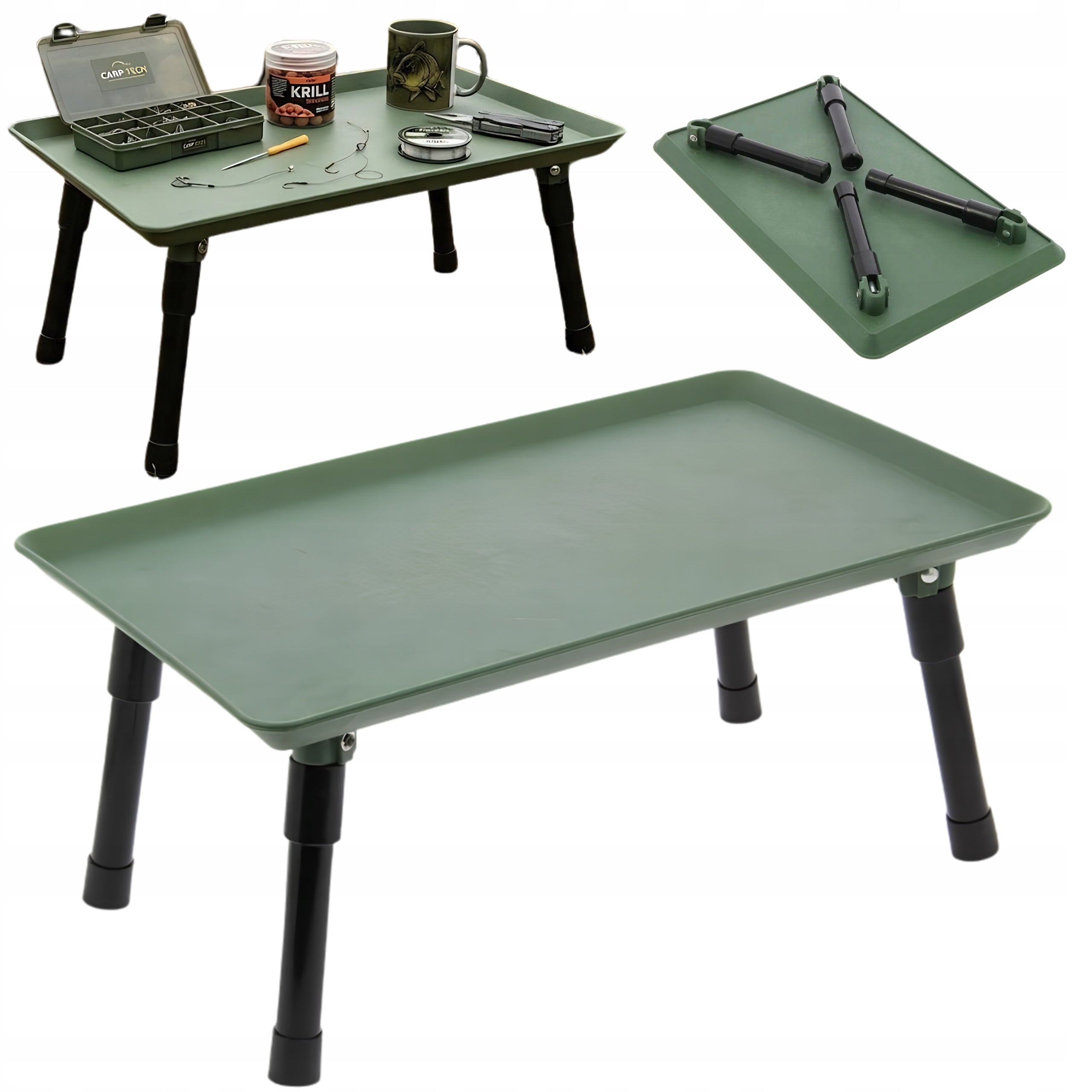 Carp Fishing Table Adjustable Folding for Fish Tent with Edges