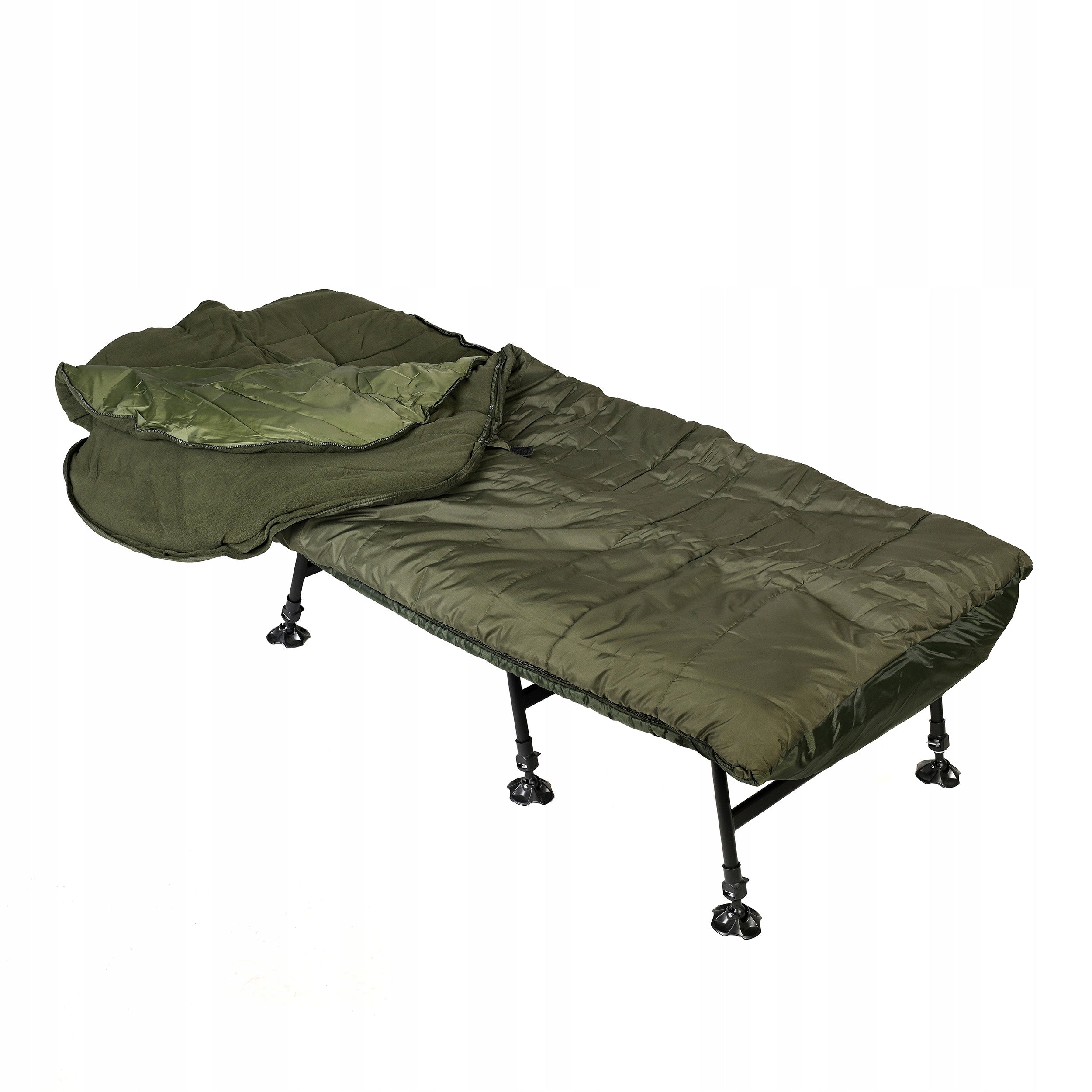 Carp Set NANI Bed 8 Legs Aluminum + Sleeping Bag 5 Season 2in1