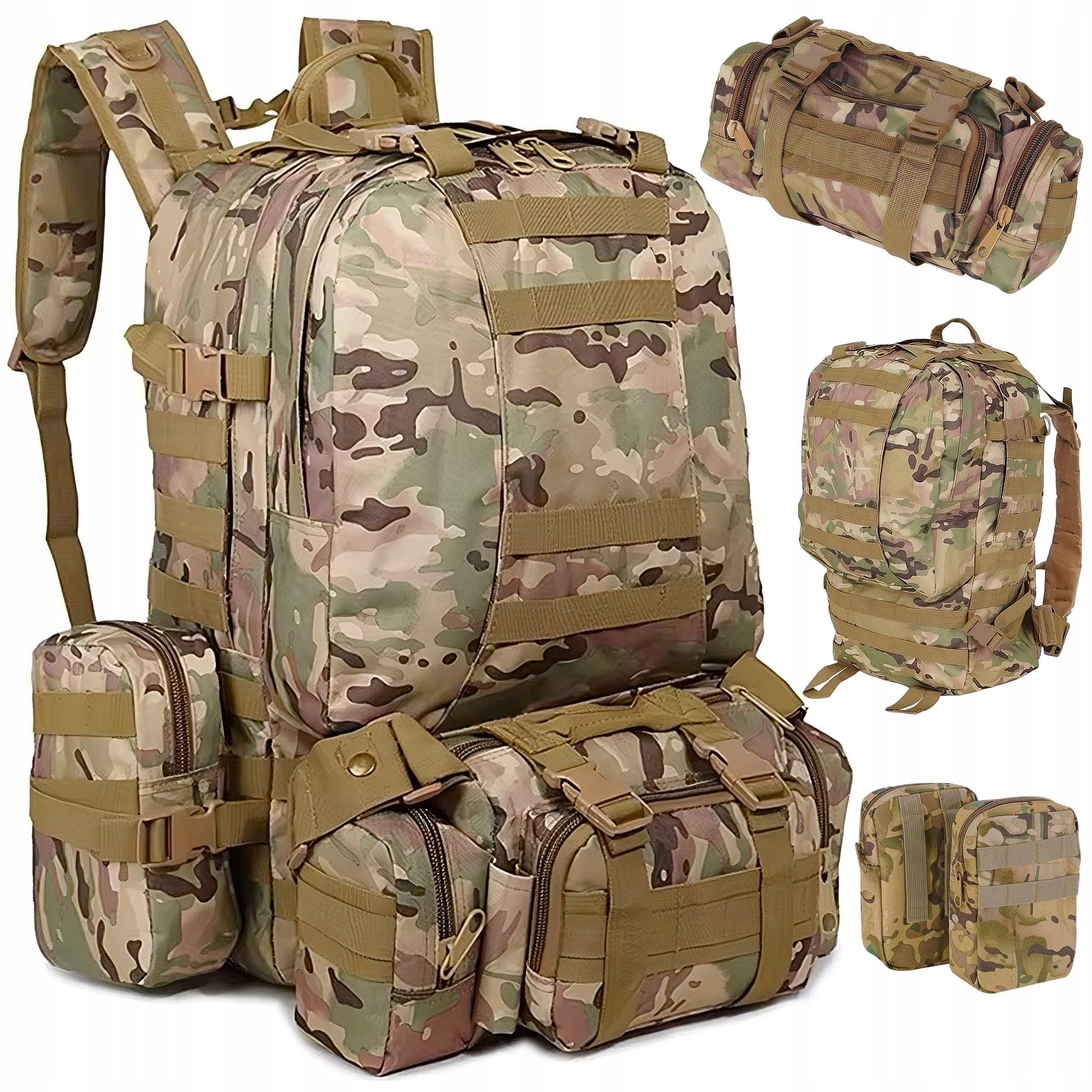 Carp Spinning Fishing Backpack 50L Waterproof Large Organizer Bag