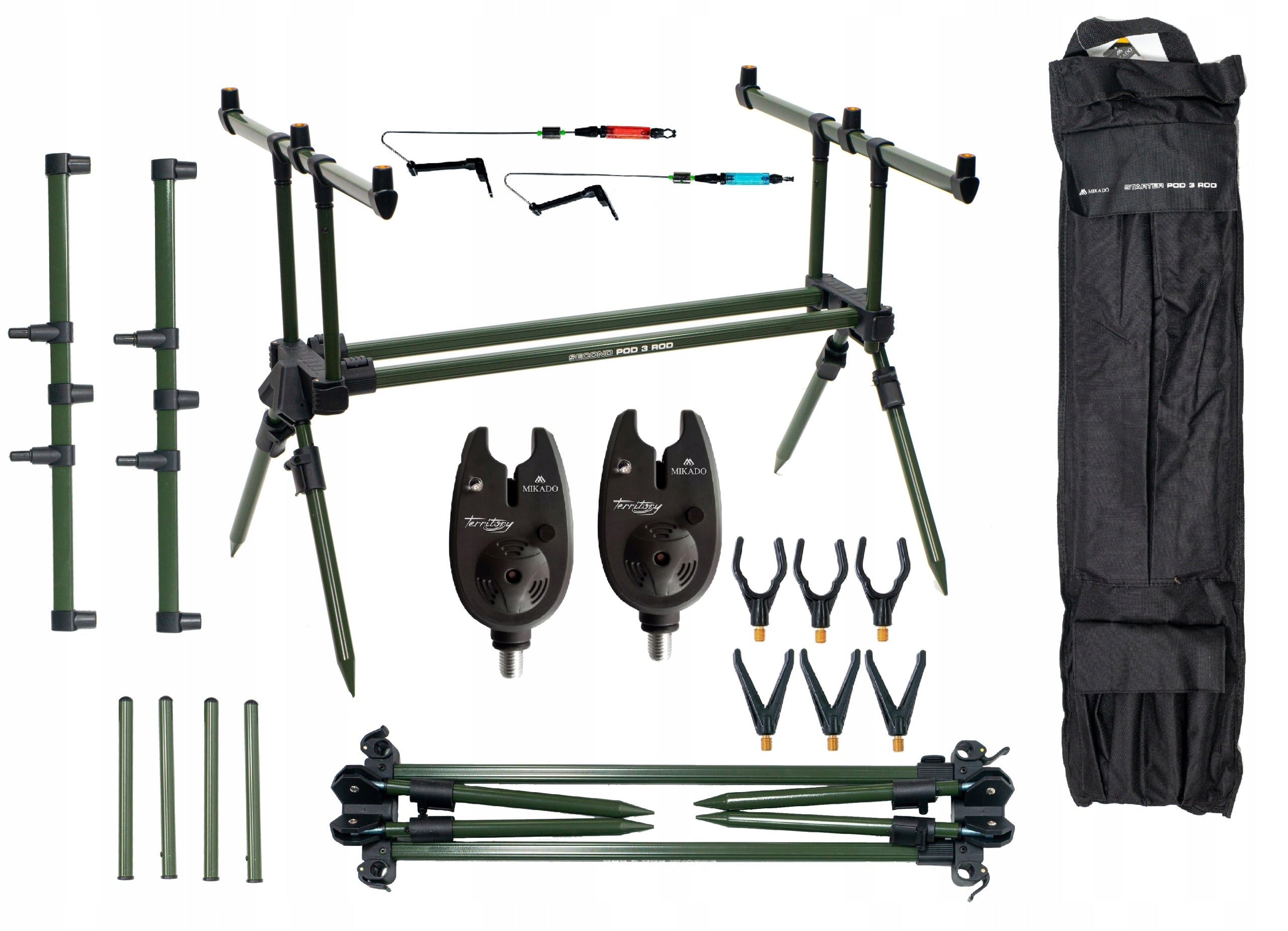 Carp Stand Rod Pod 2x Indicator 2x Swinger