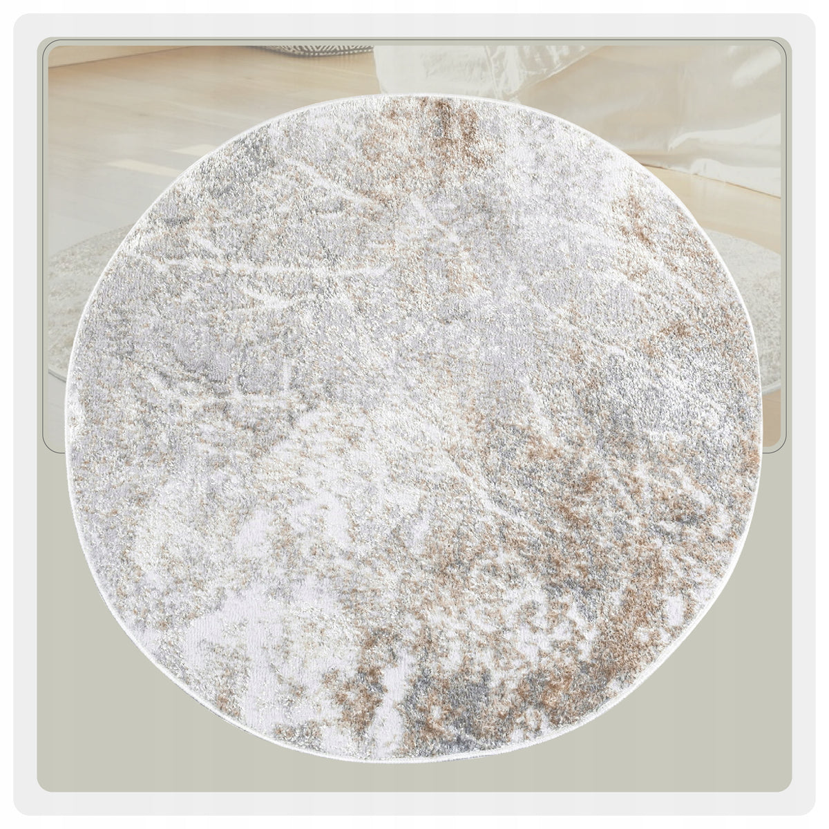 Carpet 120 round MODERN SOFT Venice MARBLE grey Universal Manufacturer code 507533