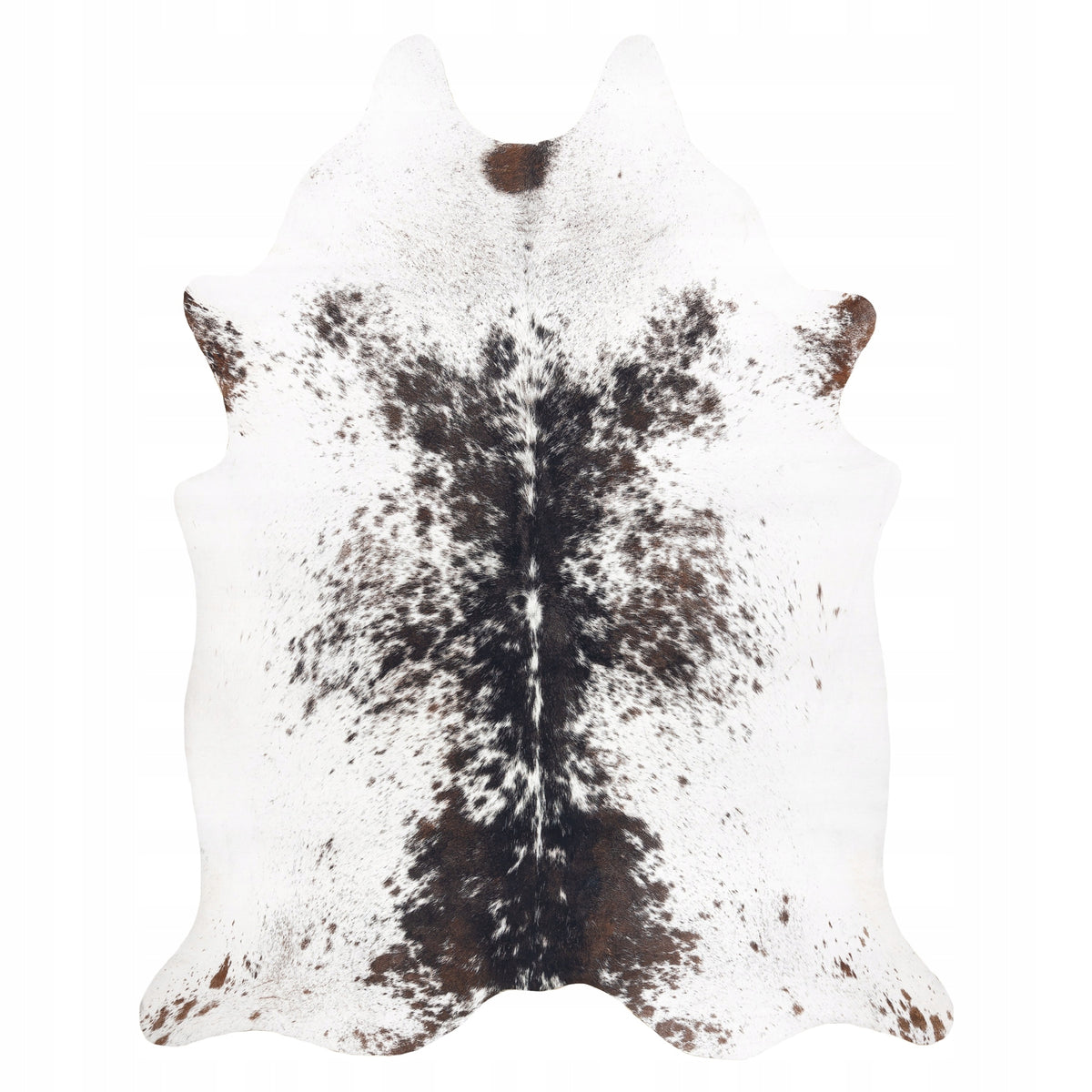 Carpet Artificial Cow Leather White-brown skin PATCHES 155x195 cm Length 195 cm