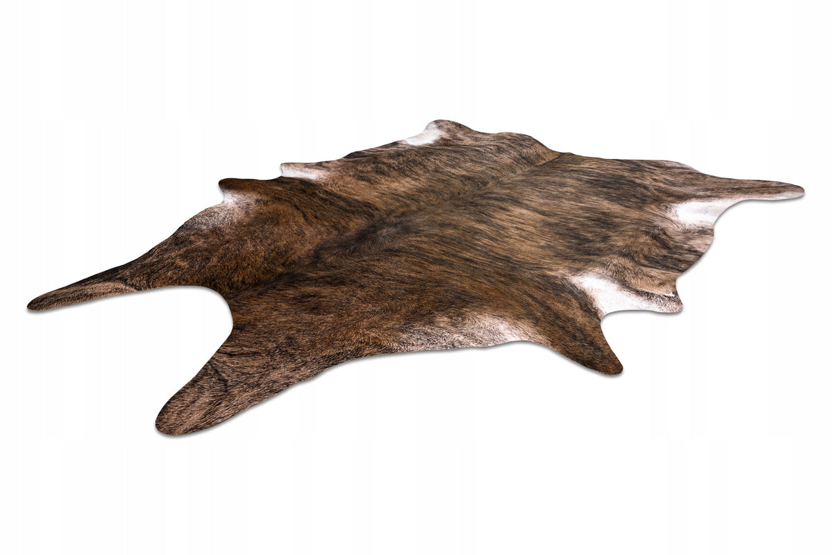 Carpet Artificial Cowhide Leather, Brown and white skin 180x220 cm Manufacturer code C167