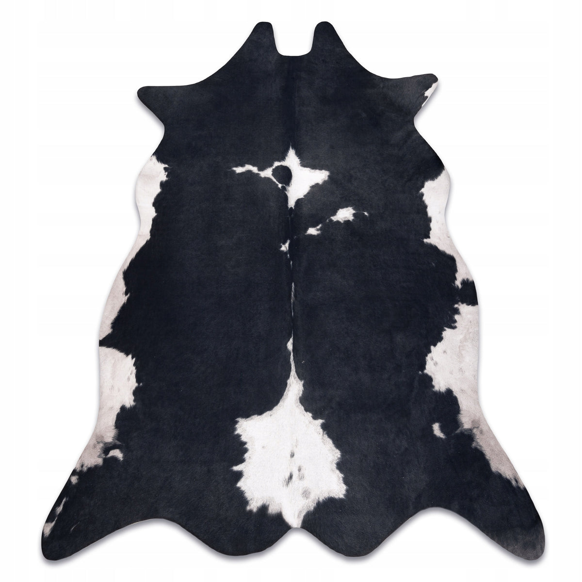 Carpet Artificial Cowhide, White and black leather 100x150 cm