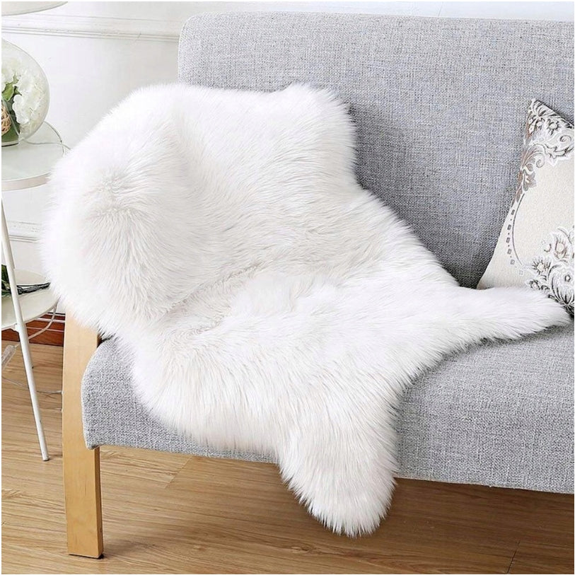 Carpet Artificial Sheepskin Fluffy Fur Rug For Living Room Soft 90cm Brand no brand