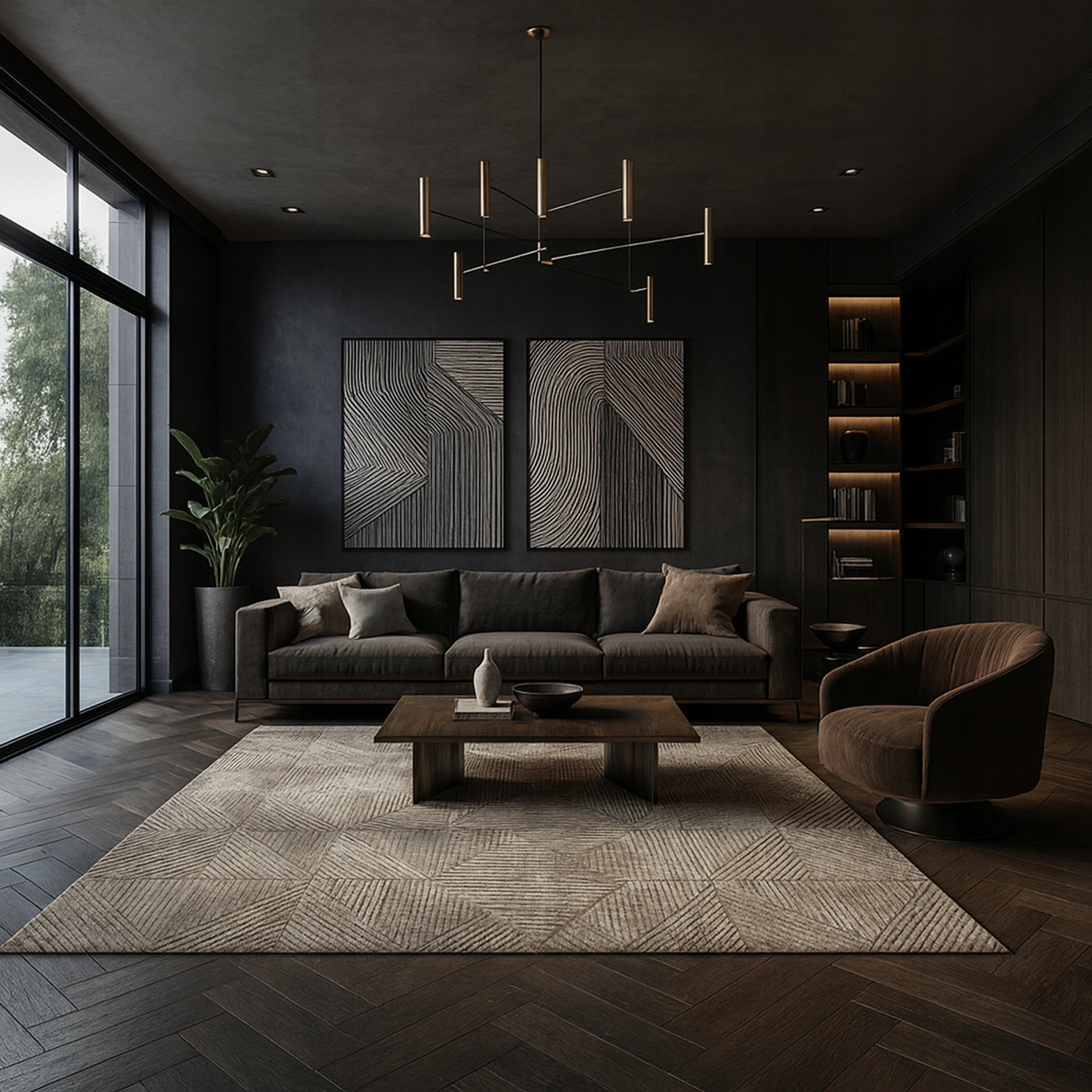 Carpet Beige ANETT120x170 Modern Geometric Soft for Living Room Bedroom Packaging status original
