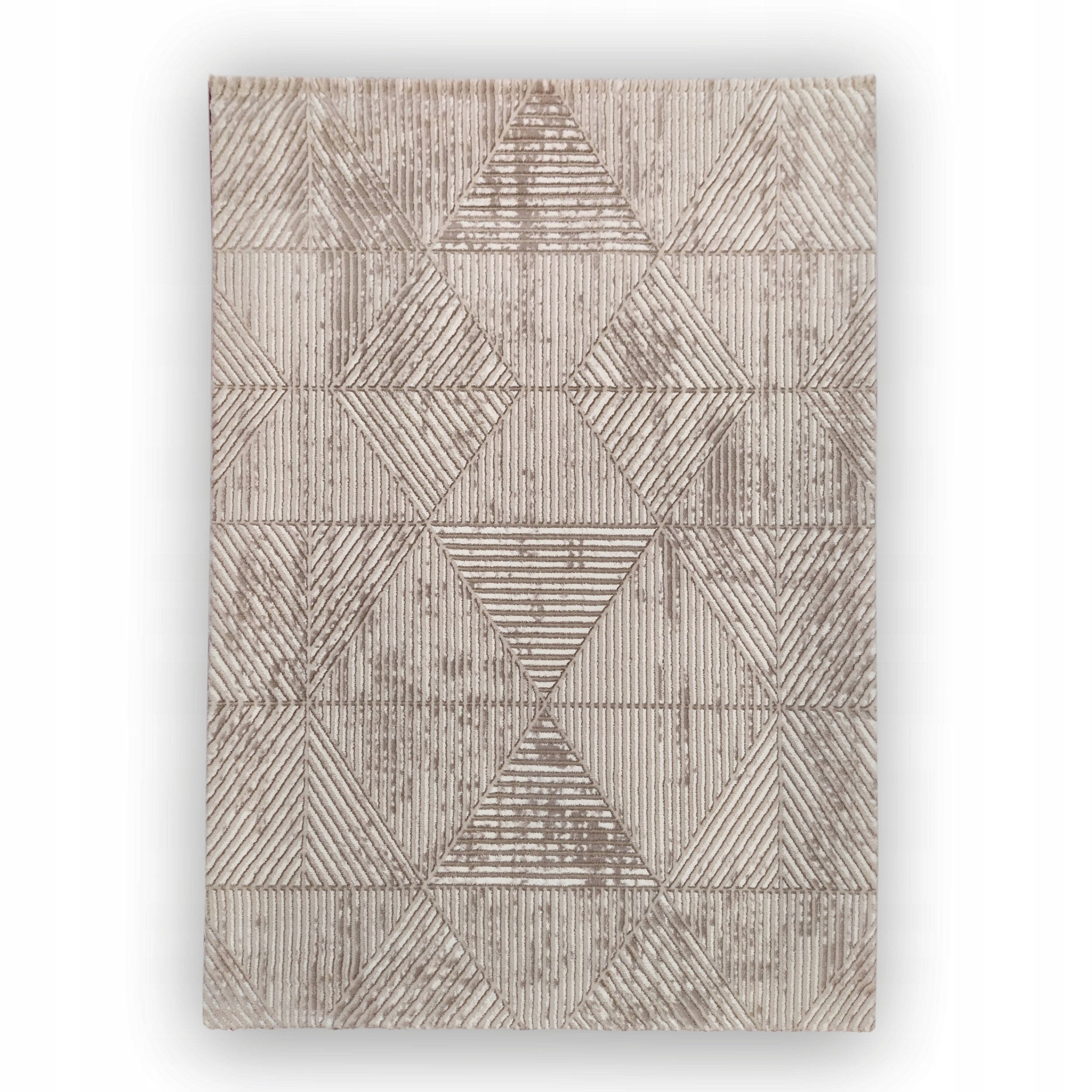 Carpet Beige ANETT120x170 Modern Geometric Soft for Living Room Bedroom