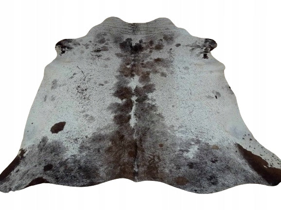 Carpet COW LEATHER patch grey-cream-brown Cow genuine leather UNIQUE
