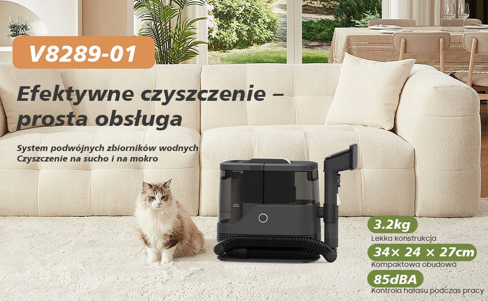 Carpet Cleaner, 2 Independent Water Tanks, for Sofa, Car and Upholstery Packaging status original