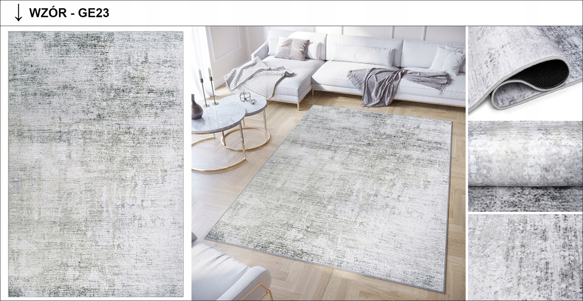 Carpet DOVE 80x150 Modern Fashionable Elegant Anti-slip Printed Brand Dywany Chemex