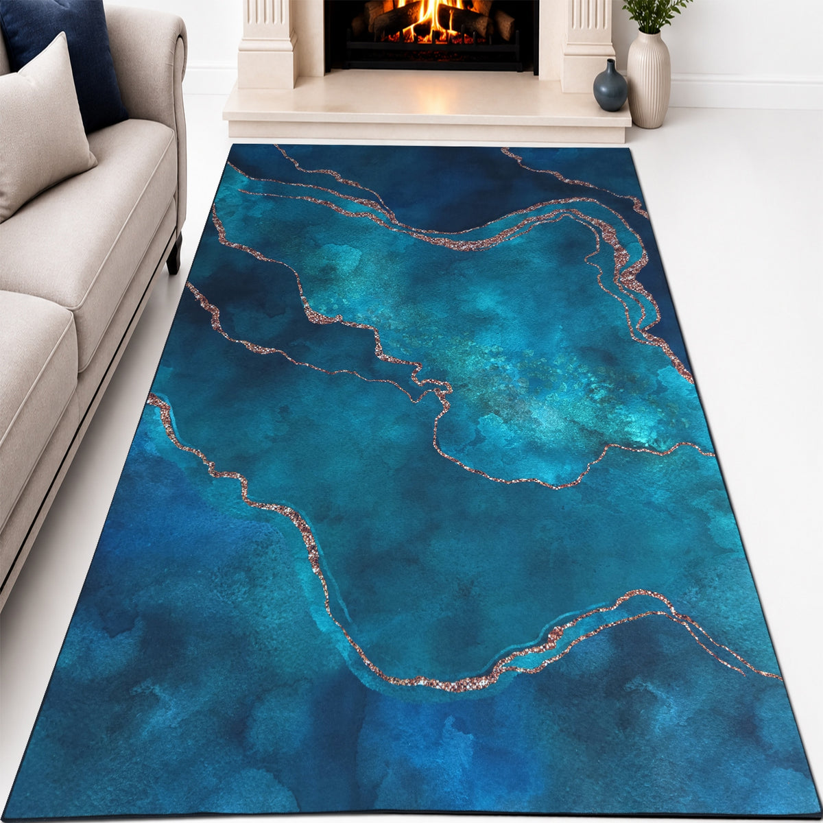 Carpet Fancy 200x300 Modern Various Designs! Green Blue Grey Turquoise