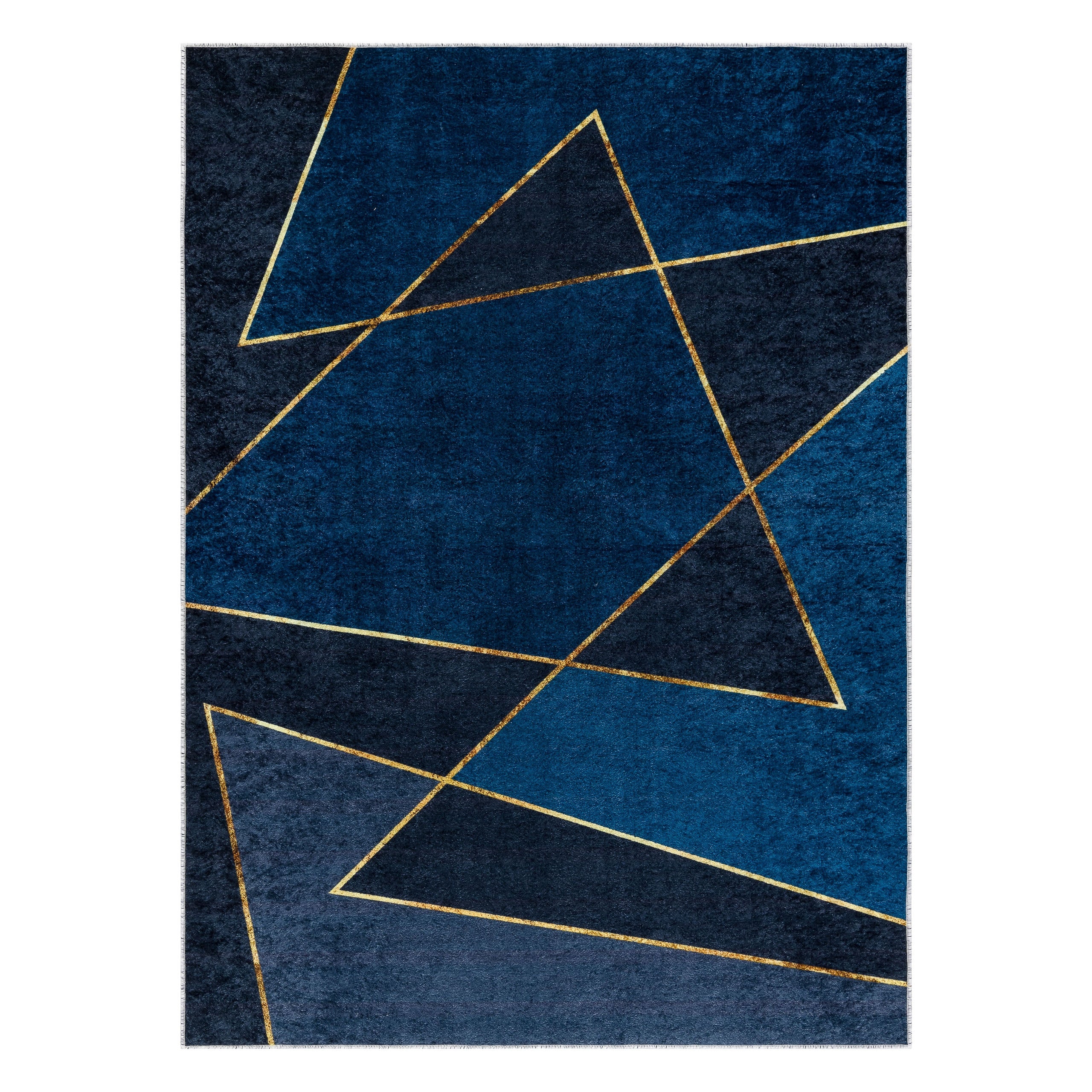 Carpet MIRO for washing ANTI-SLIP Geometric GLAMOUR navy blue 160x220 cm Manufacturer code 52097.801