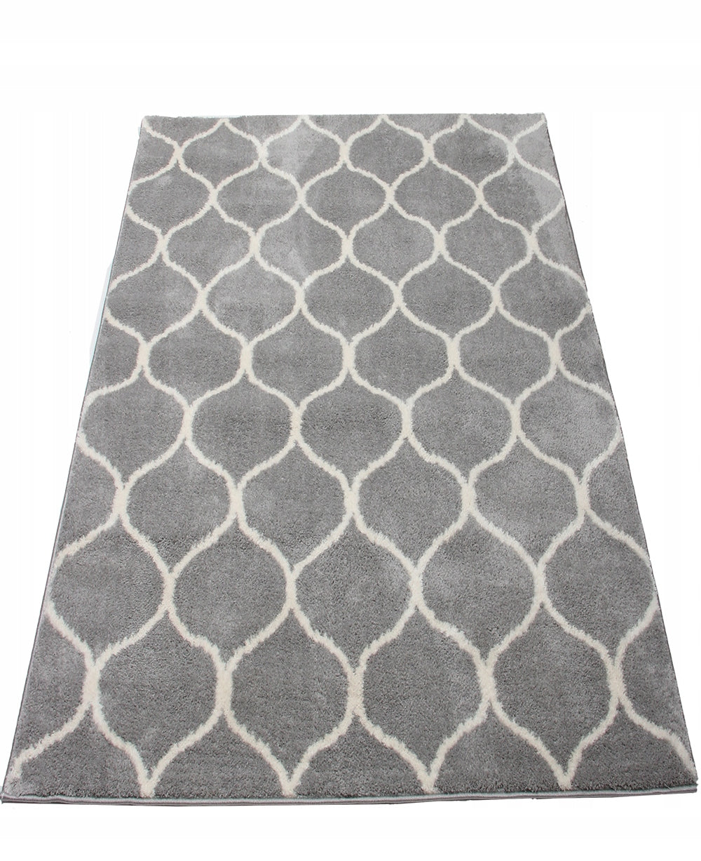 Carpet MODERN for bedroom living room 120 x 160 FASHIONABLE grey SOFT Merlin Length 160 cm
