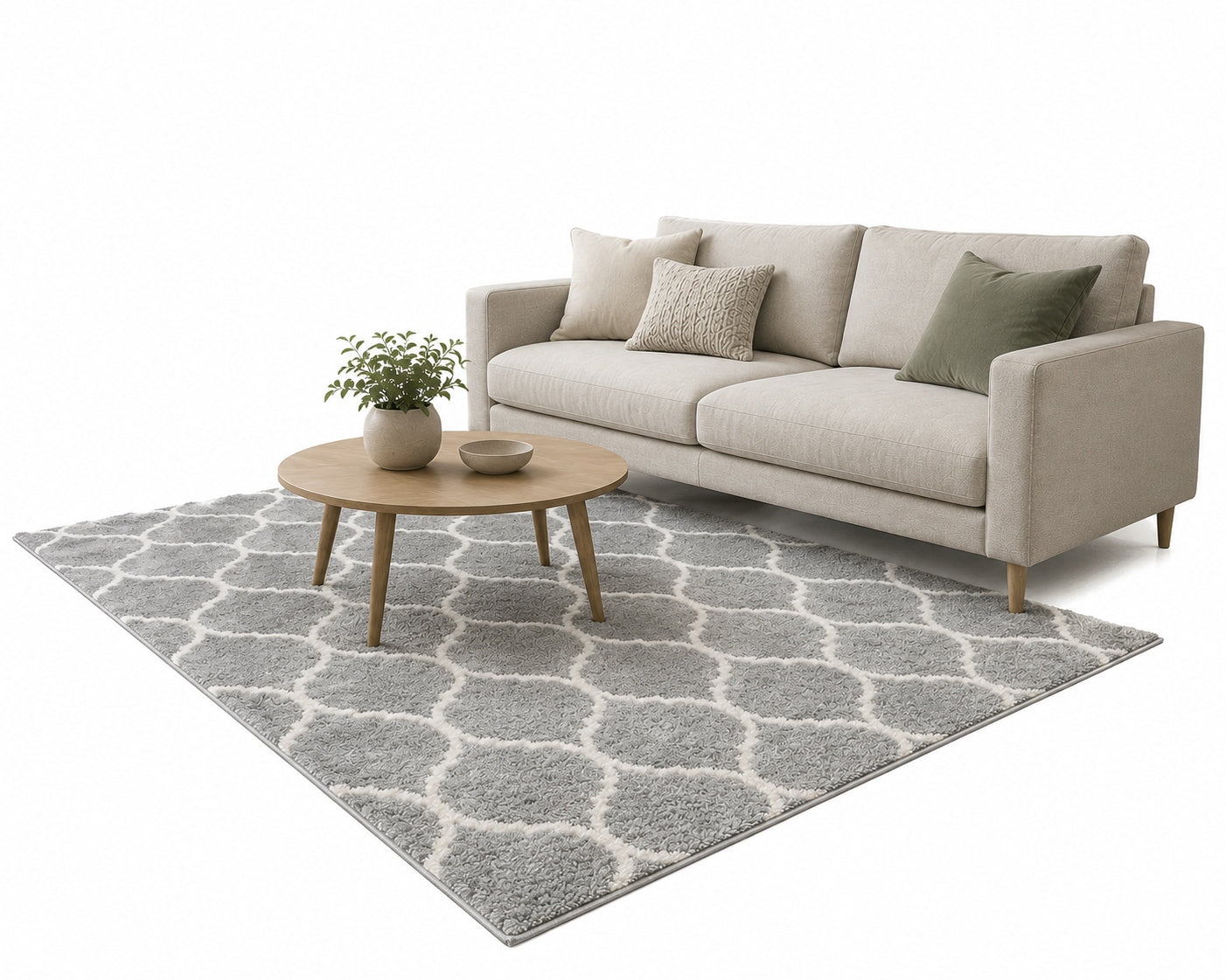 Carpet MODERN for bedroom living room 120 x 160 FASHIONABLE grey SOFT Merlin