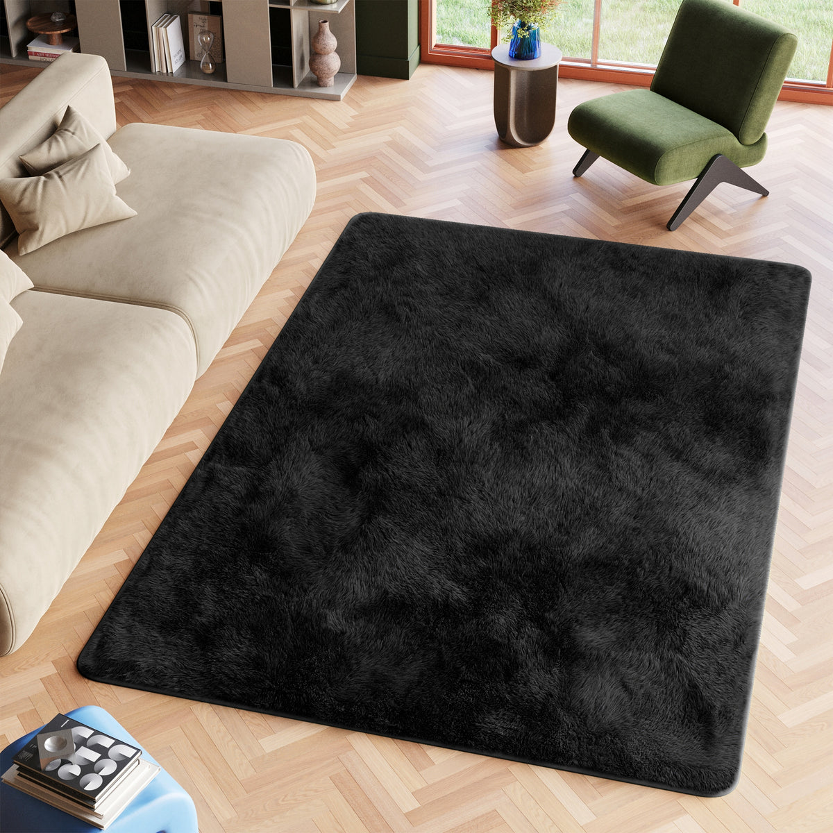 Carpet Plush 140x200 Soft Plush Black v2 EAN (GTIN) 5903591113669