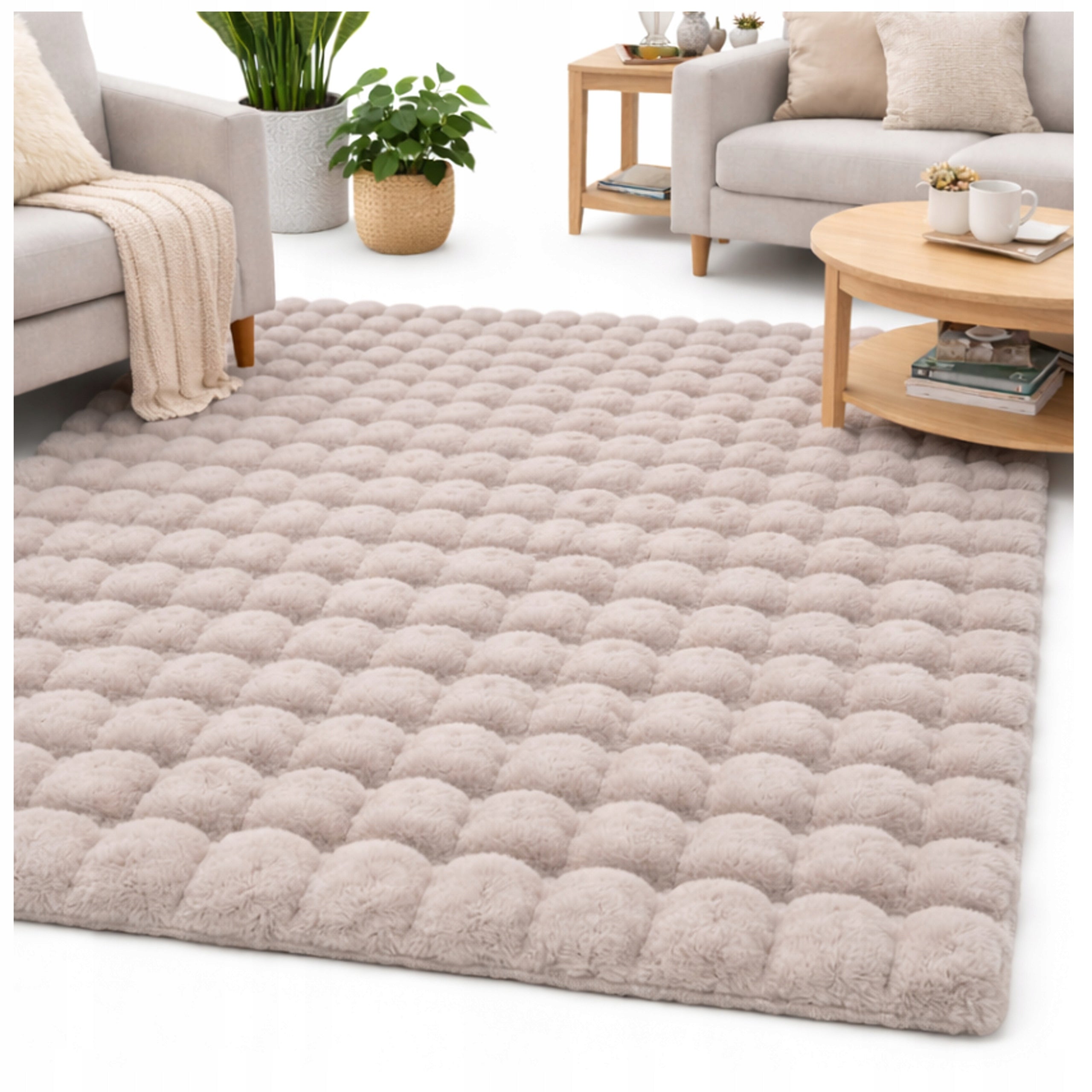 Carpet Rabbit Bubble 80x150 cm plush for living room fur rabbit velvet