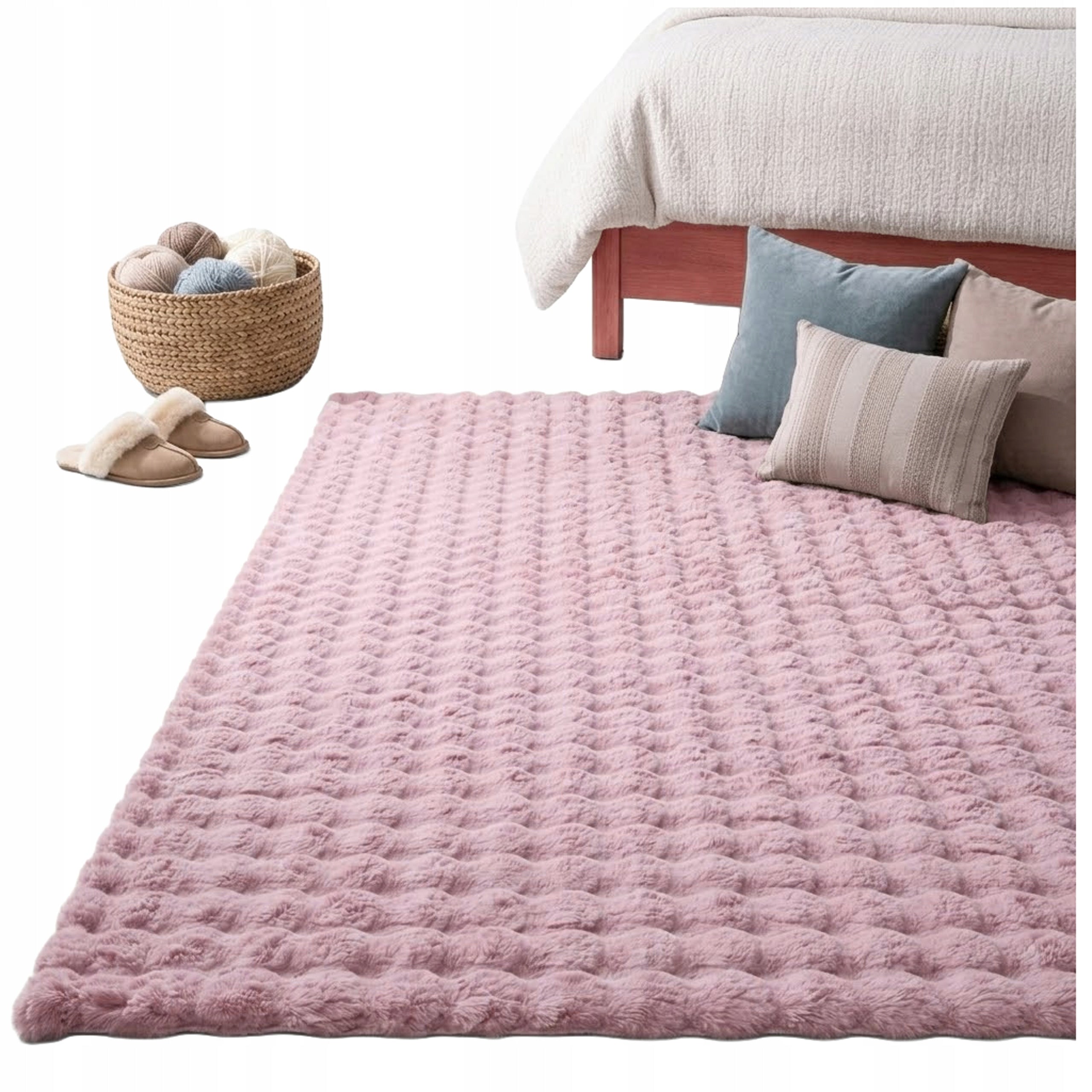 Carpet Rabbit Bubble 80x150 cm plush for living room fur rabbit velvet