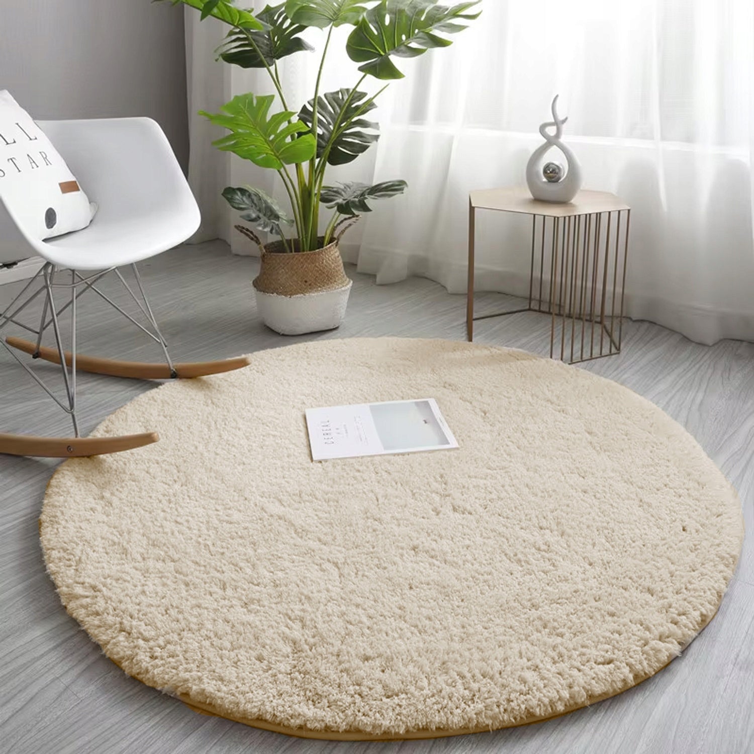 Carpet Round Alpaca non-slip soft modern living room 140x140 Packaging status original