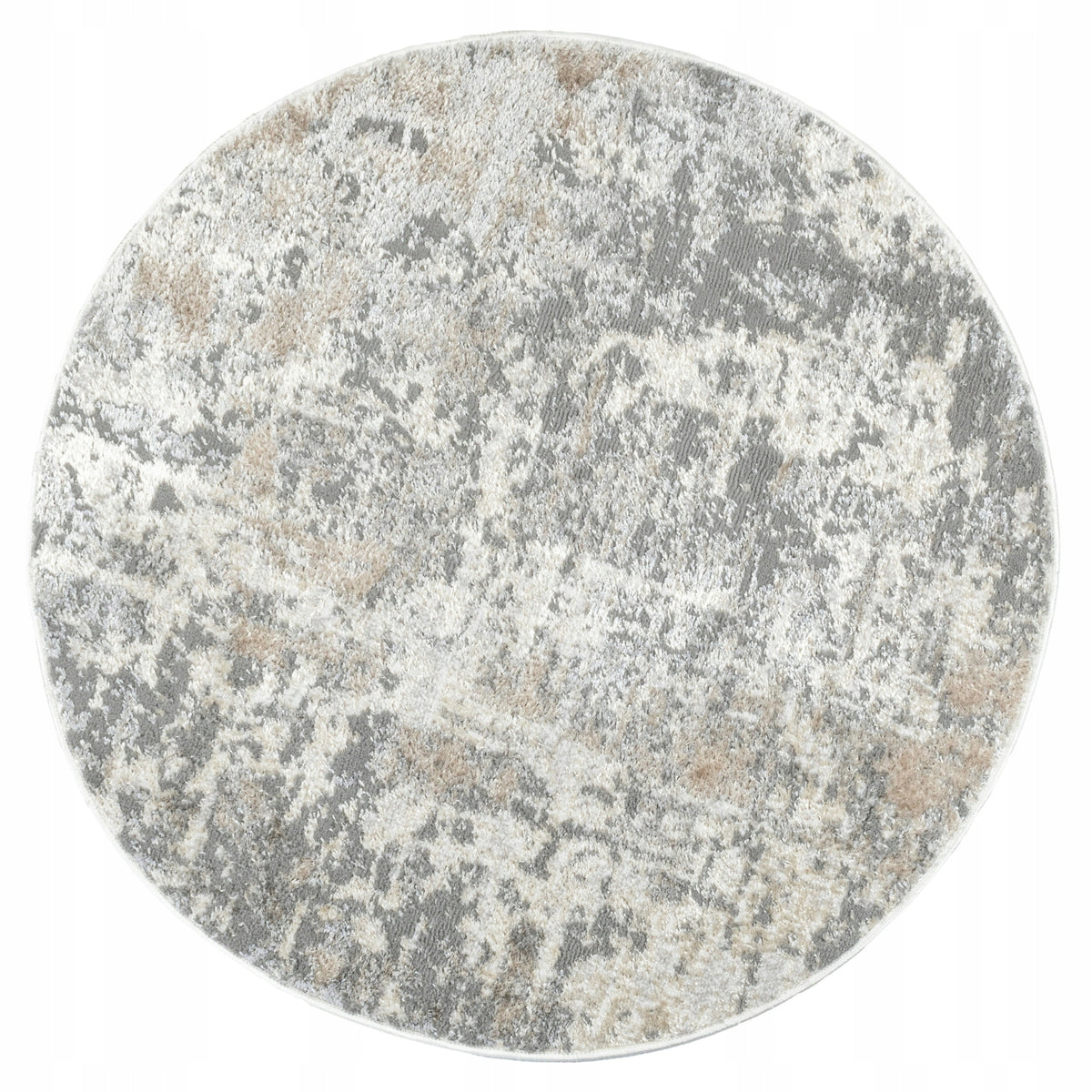 Carpet Round for Living Room Bedroom Modern Grey Puree Glamour Loft