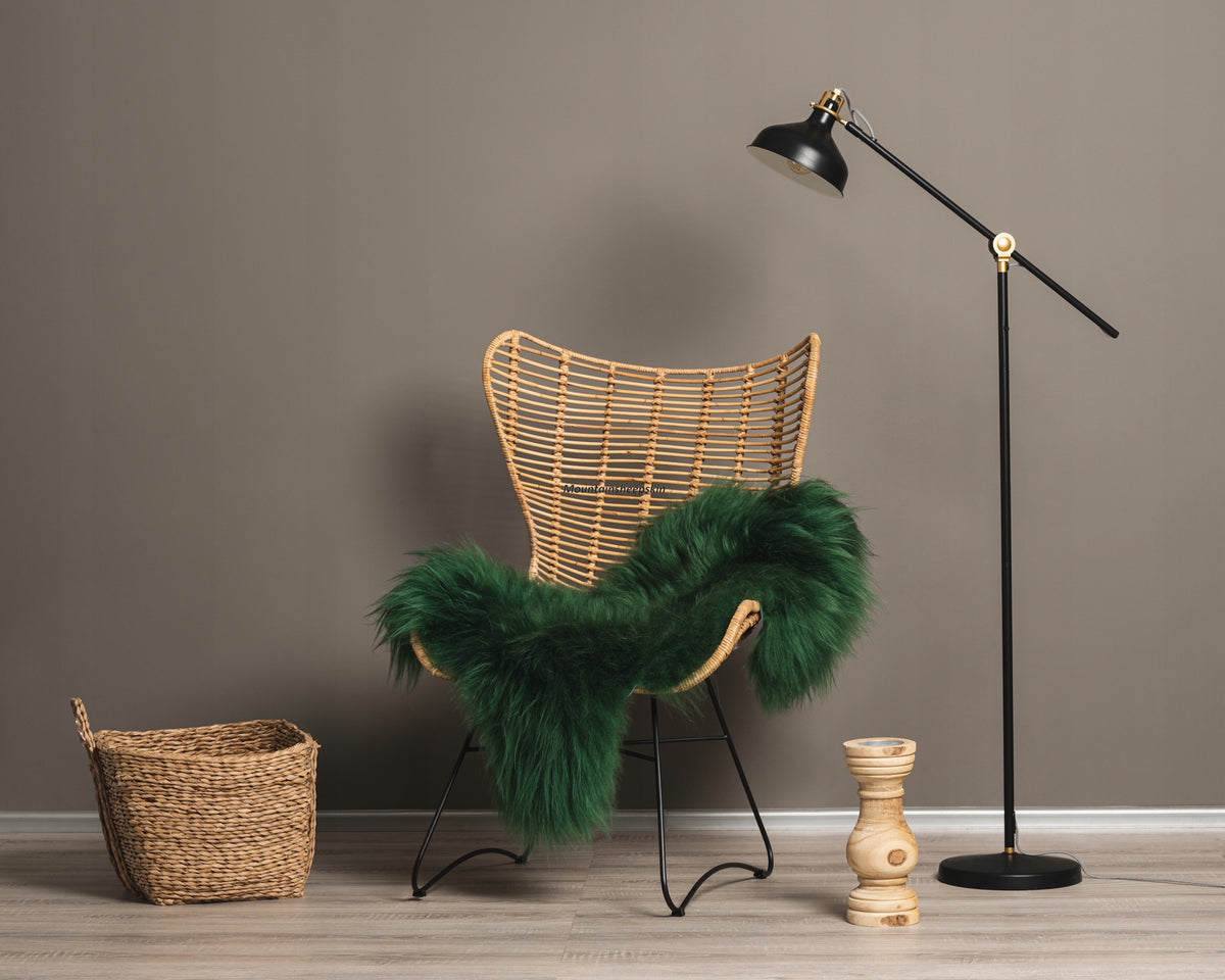 Carpet Sheepskin Dark Green Island 110-130 cm Manufacturer code S54b