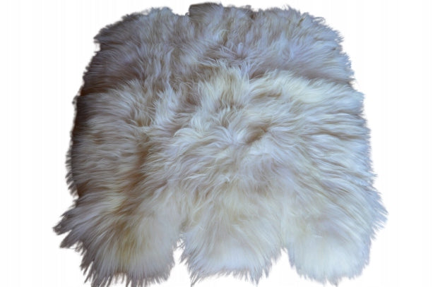 Carpet Sheepskin Long Hair Bedspread with 6 Skins