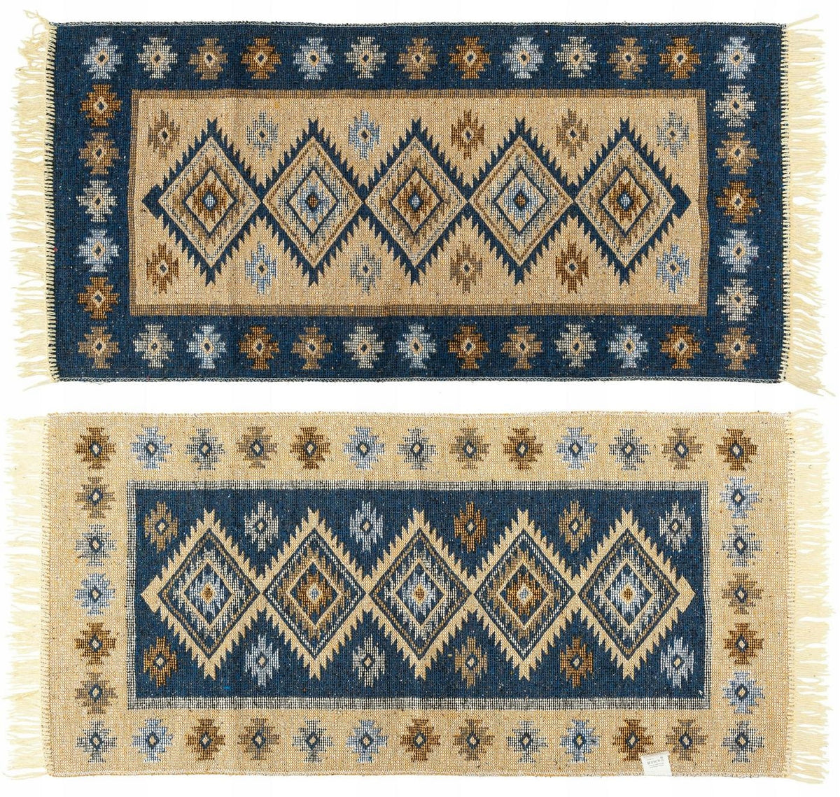 Carpet kilim woven double-sided pattern 80x150cm tassels Packaging status original