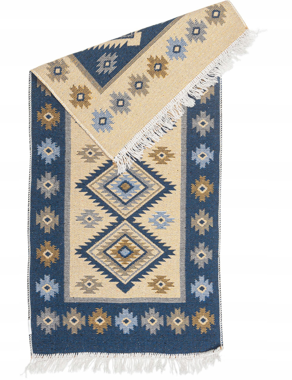 Carpet kilim woven double-sided pattern 80x150cm tassels