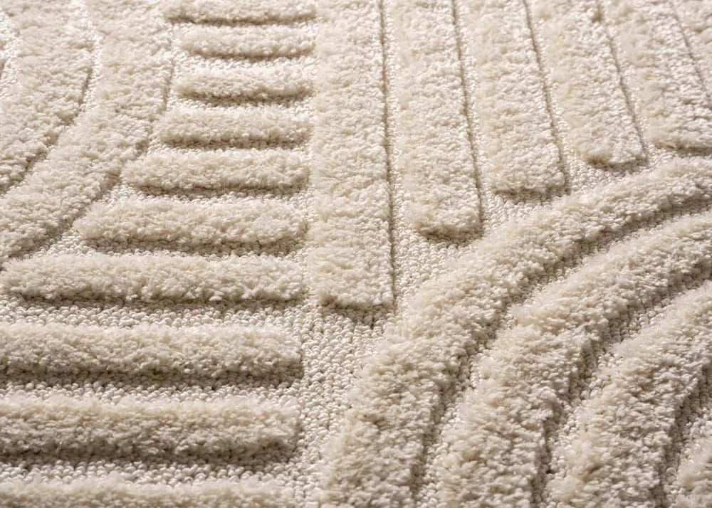 Carpet modern 3D geometric cream 80 cm x 150 cm certificate EAN (GTIN) 5902138710002