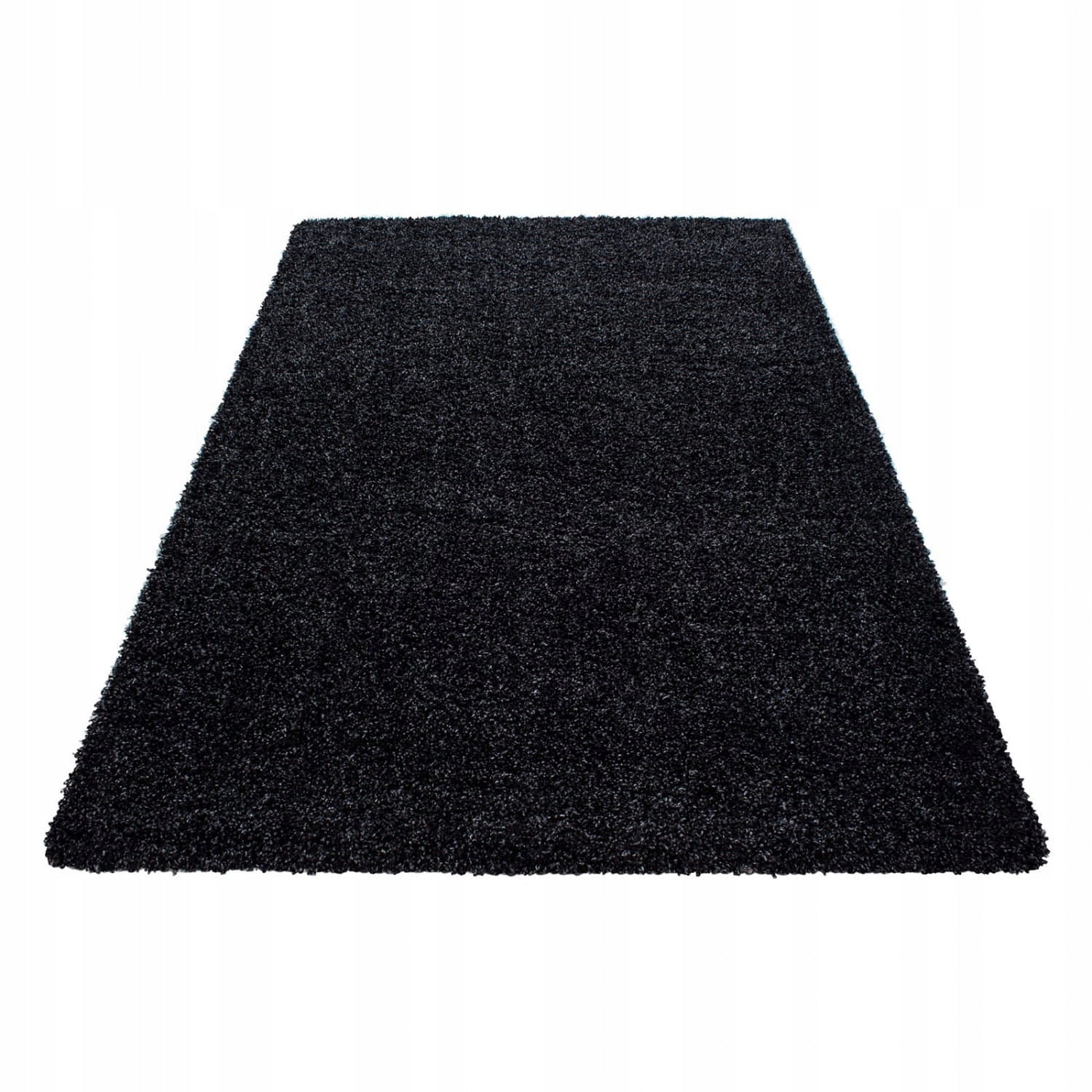 Carpet shaggy single color anthracite 60 cm x 110 cm soft mix 15 colors
