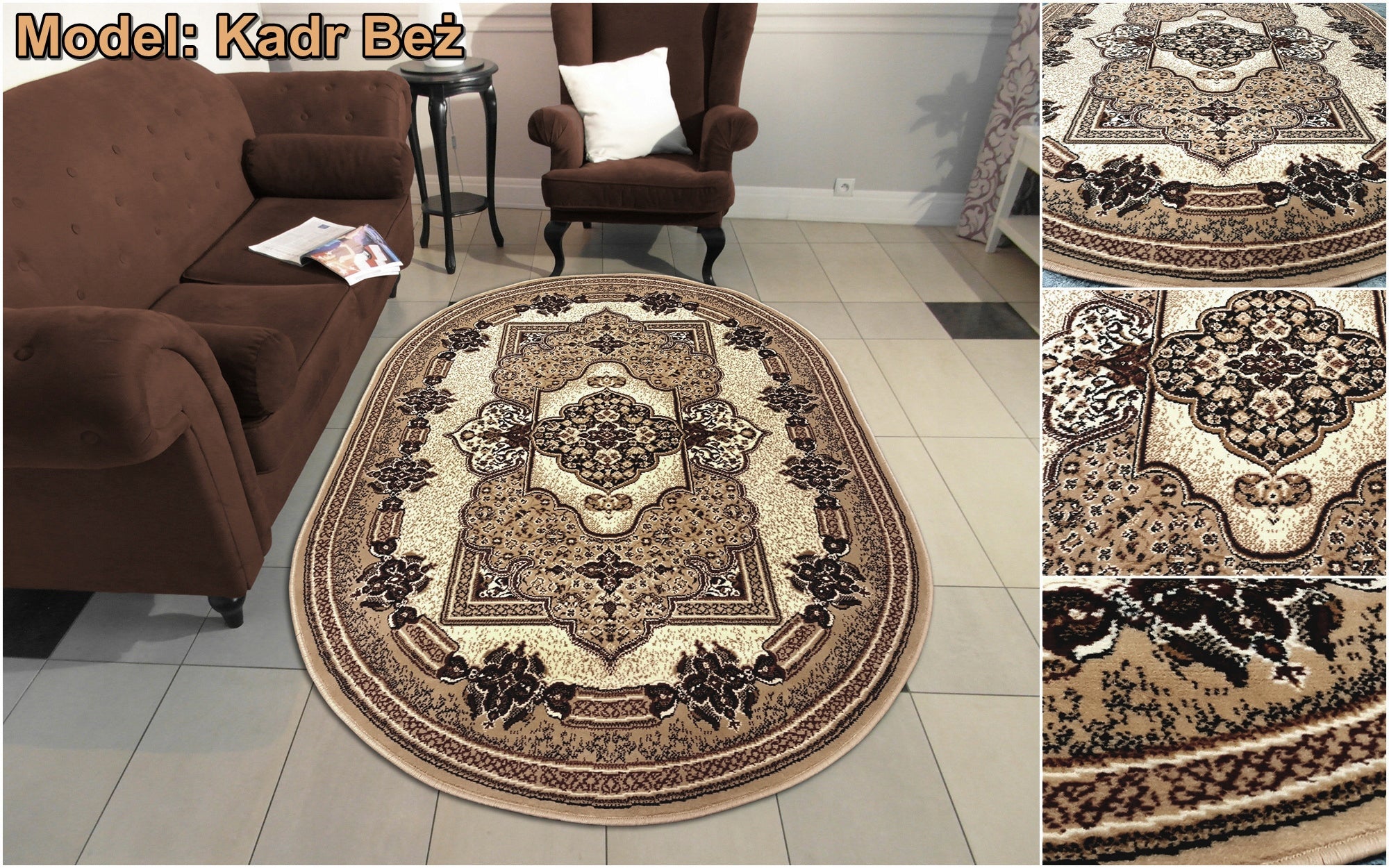 Carpet with pile 150x210 Oval Belgian with pile - Classic and Modern Manufacturer code alfa shiraz