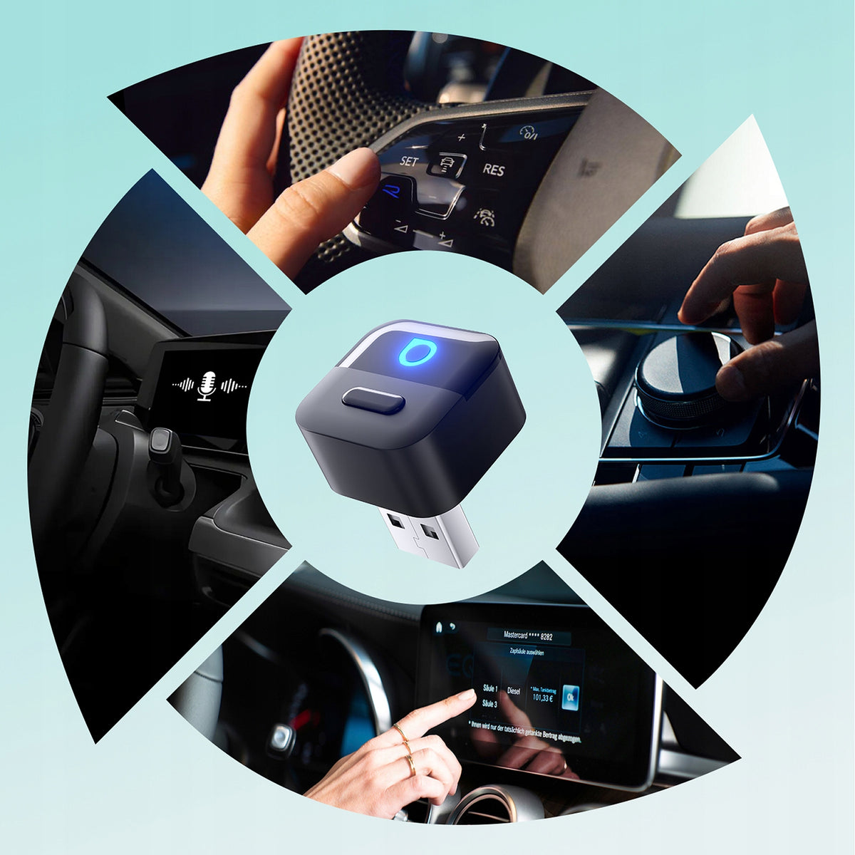 Carplay Android Auto Adapter 2in1 Qerk Ottocast WiFi 6 Bluetooth USB for Car Manufacturer code BEZPRZEWODOWY ADAPTER DO ANDORD AUTO CARPLAY
